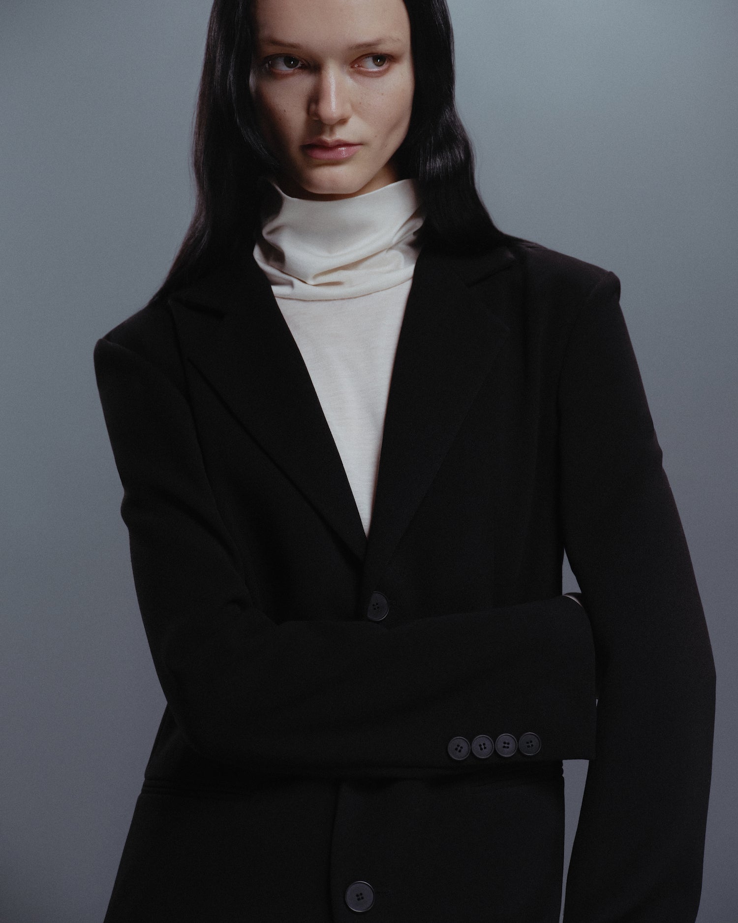 Turtle Neck Full Sleeves Jacket For Ladies Turtleneck Long Sleeve