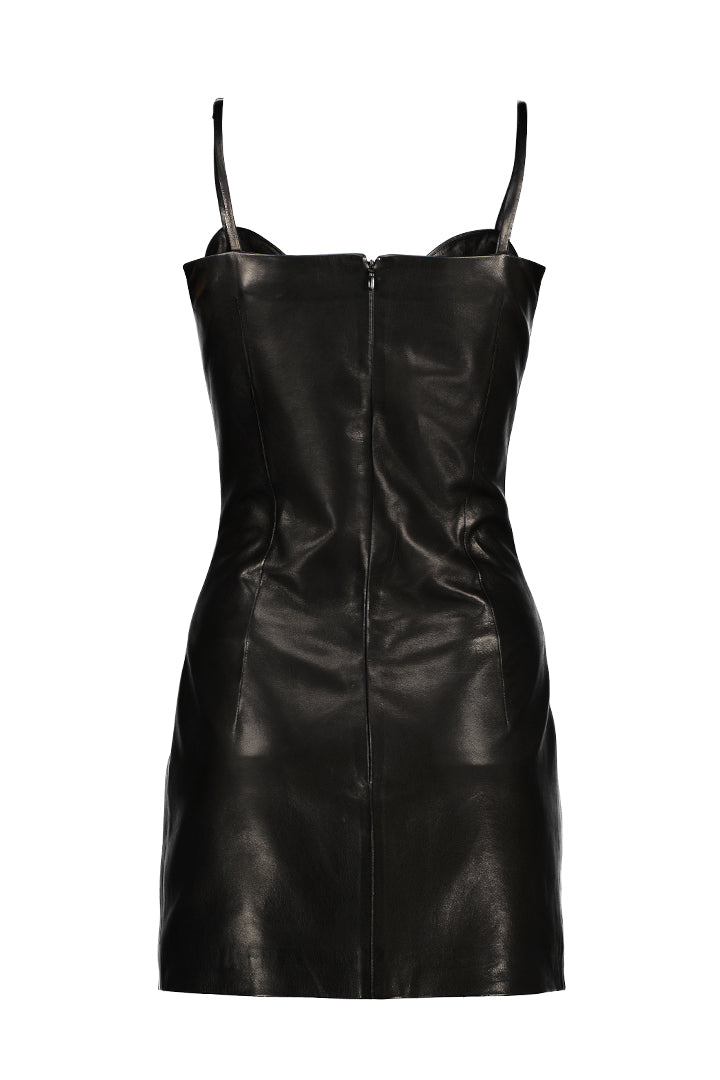 Misha collection leather outlet dress