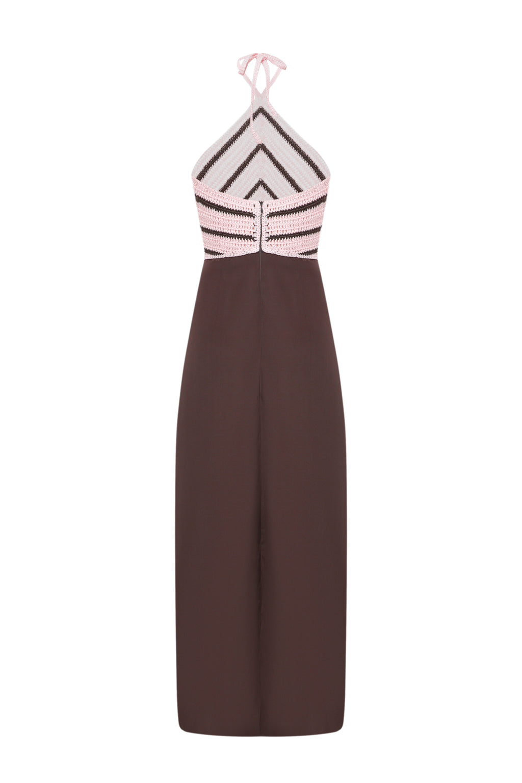 Dress with knitted top