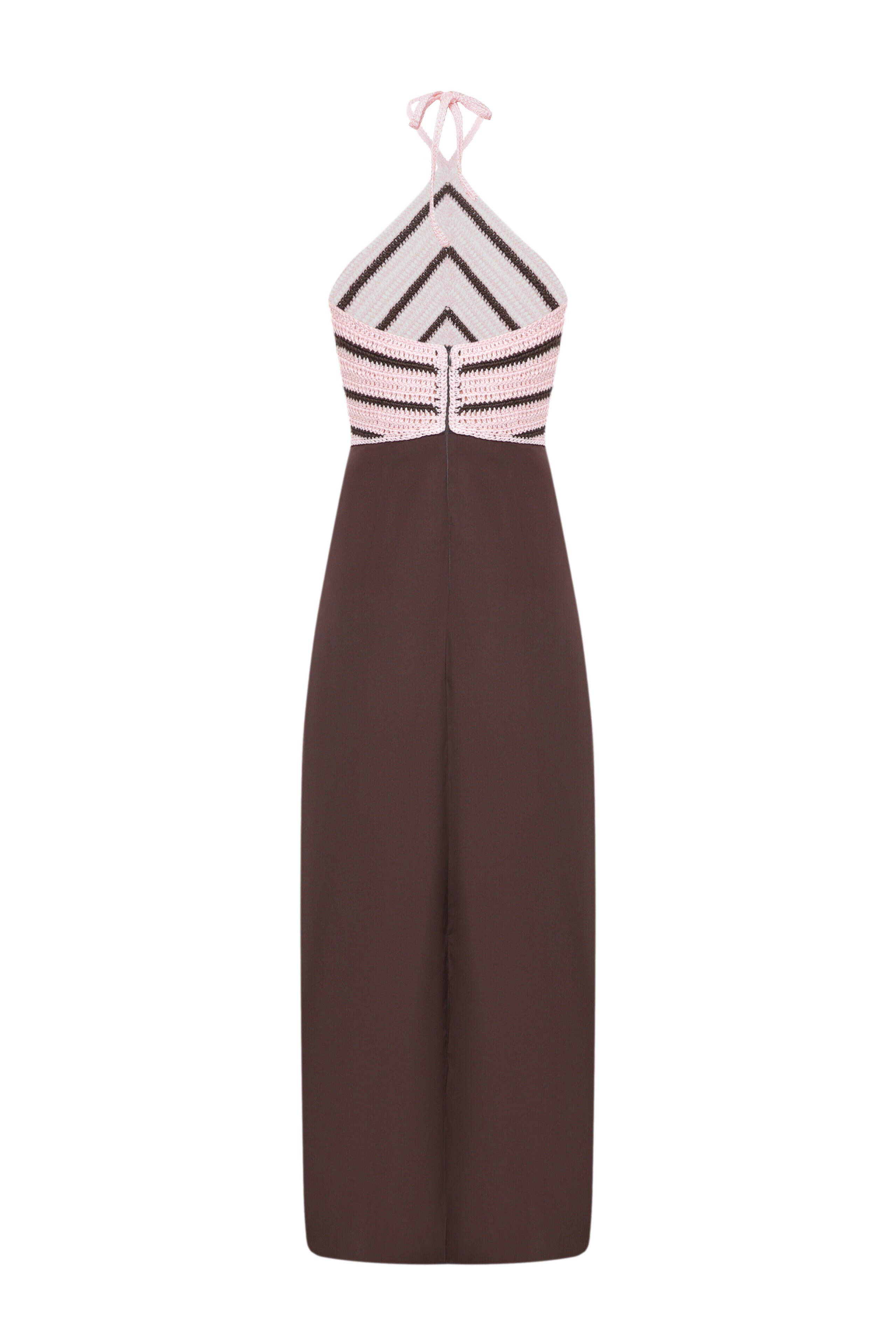 Dress with knitted top