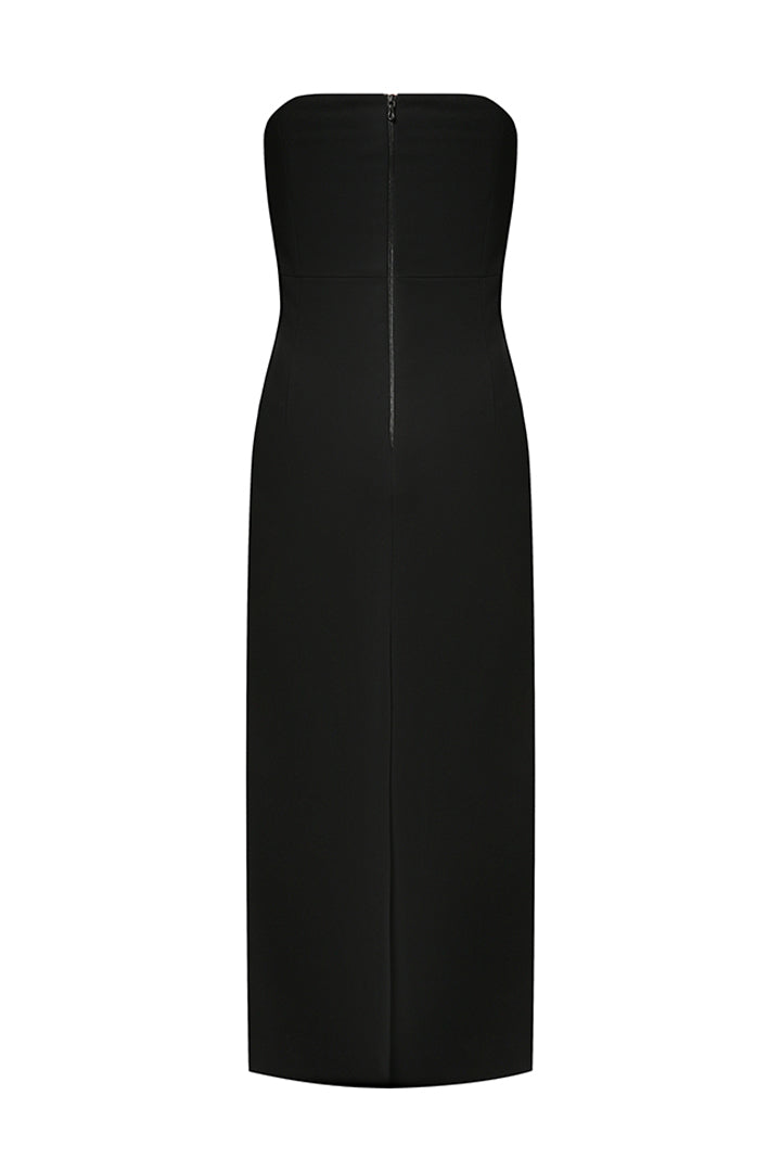 Silk Maxi Dress with Embroidery