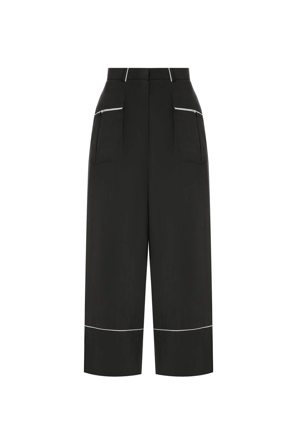 Pajama trousers with white piping