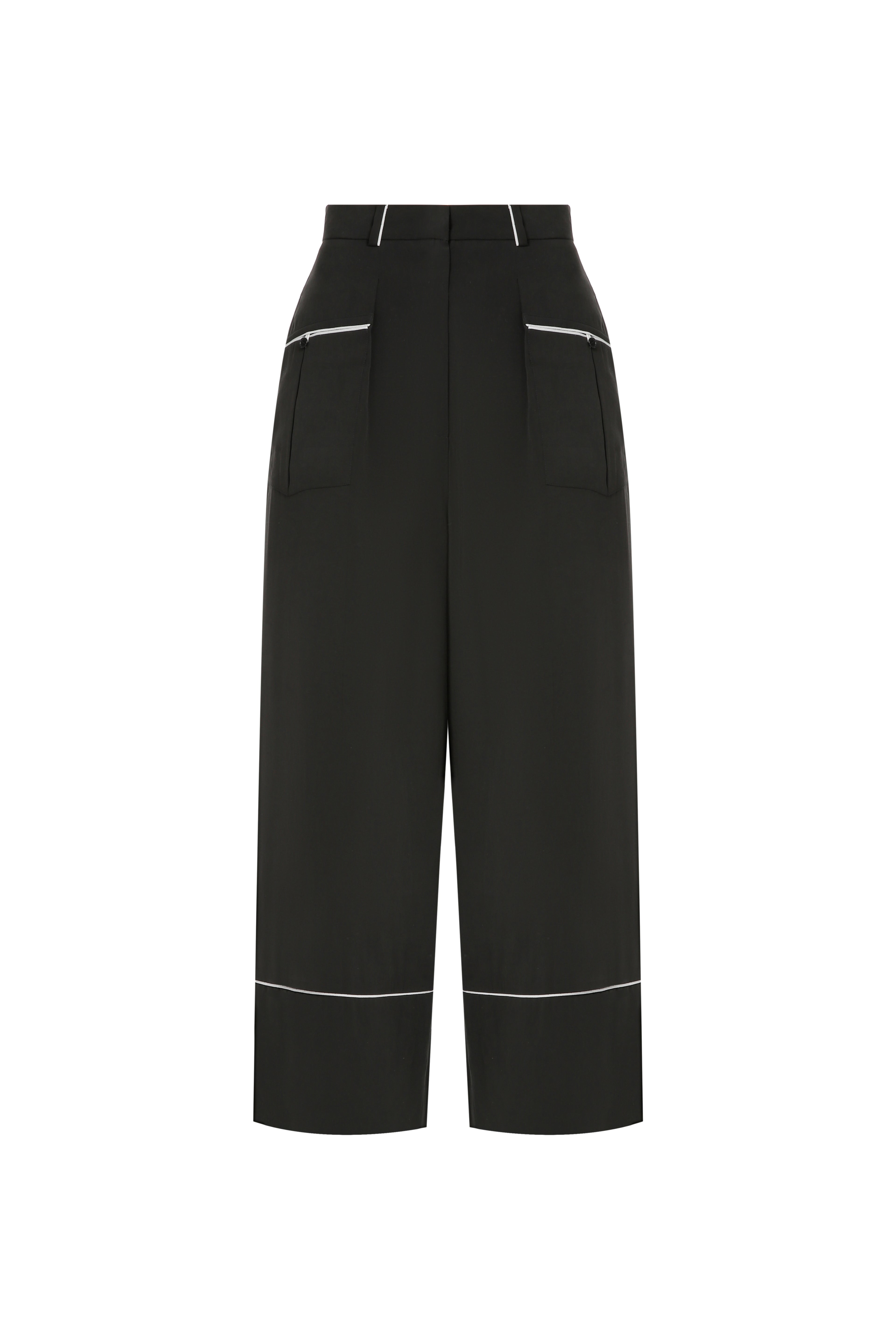 Pajama trousers with white piping