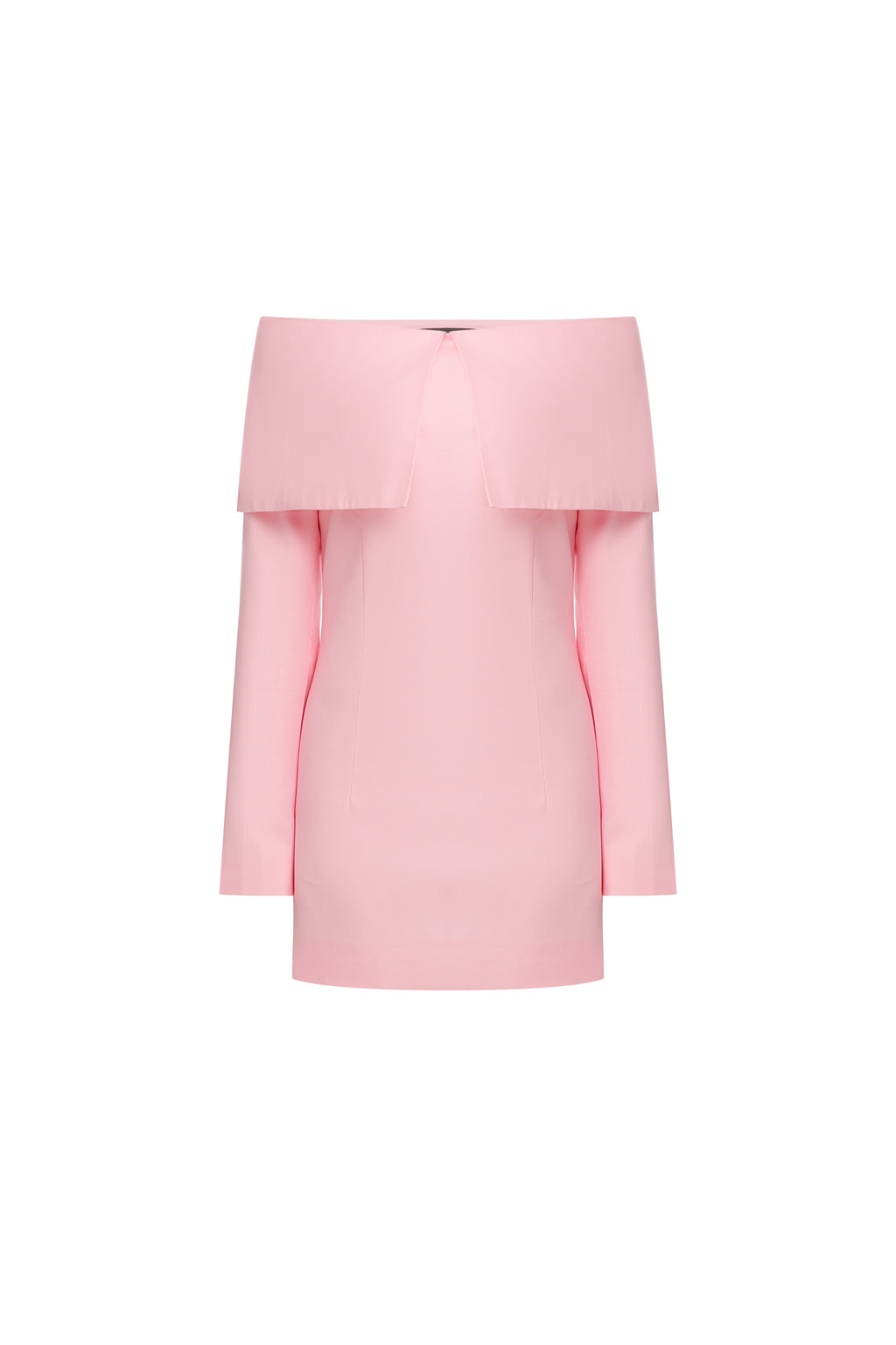 Large fold-down collar dress