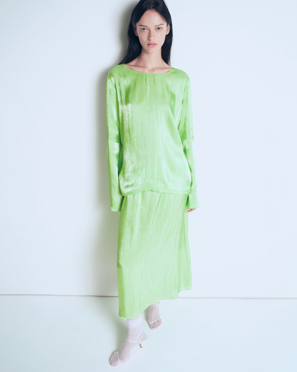 Loose boat neck blouse