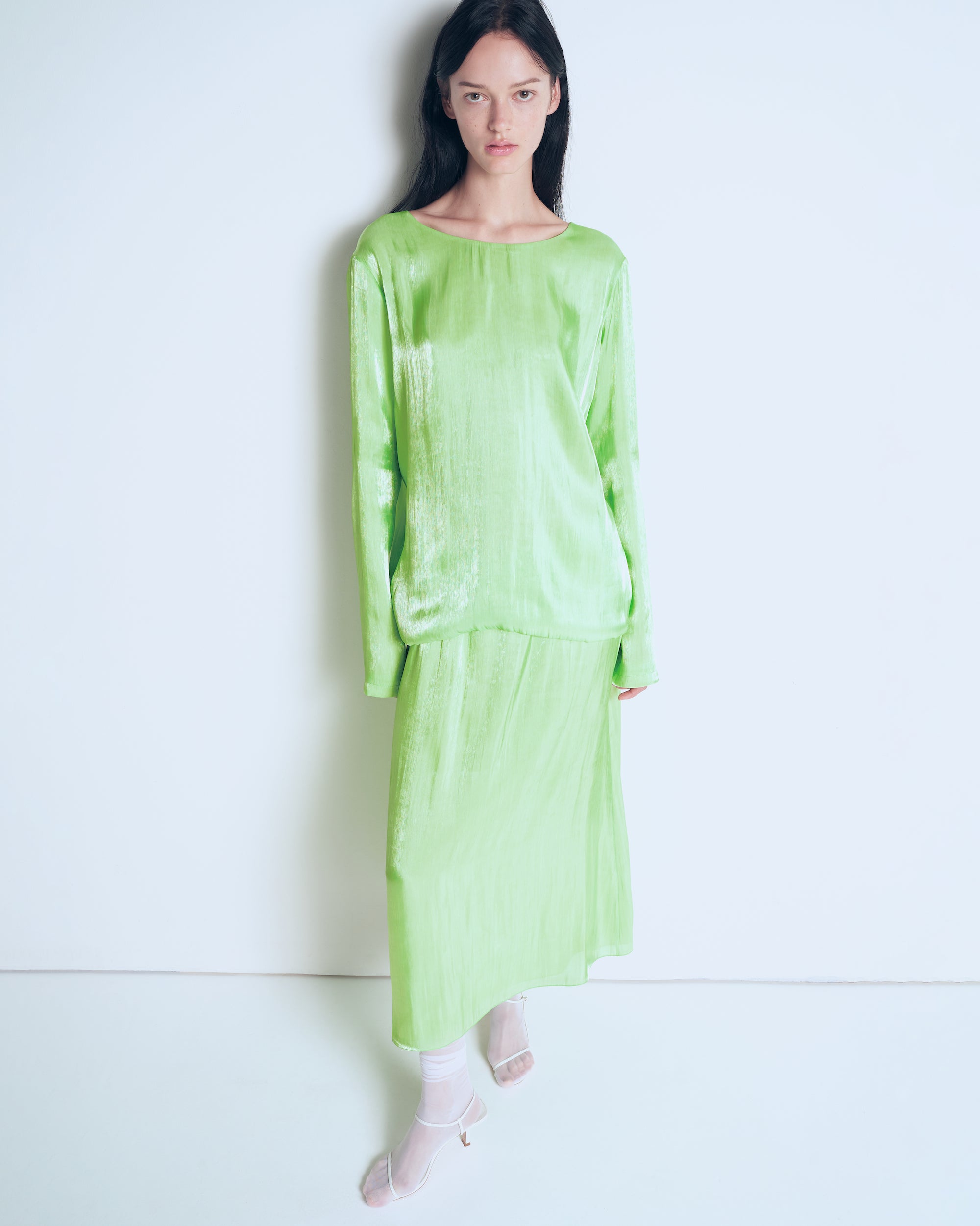 Loose boat neck blouse