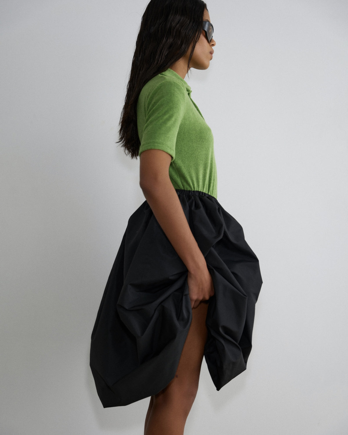 Taffeta skirt maxi