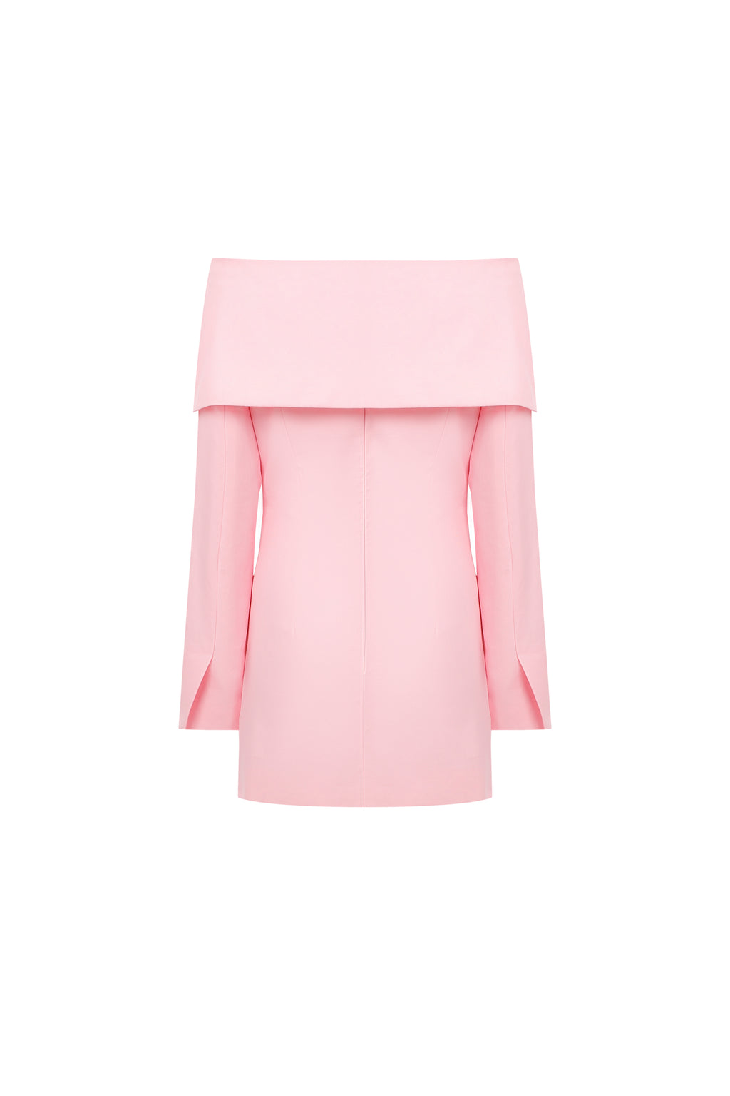 Large fold-down collar dress