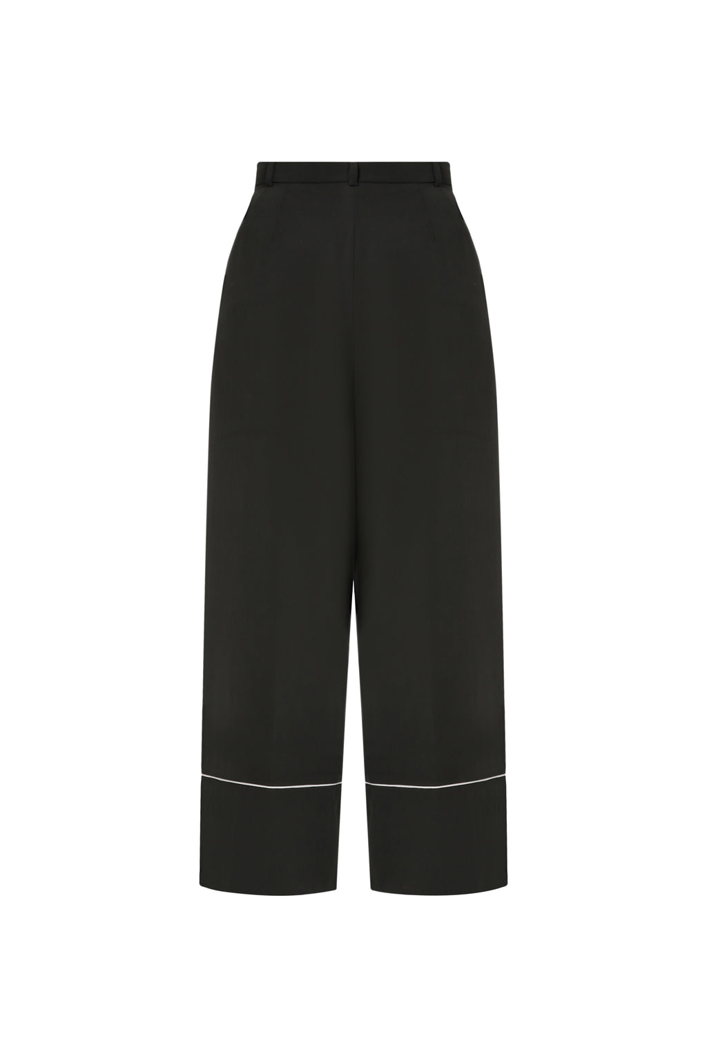 Pajama trousers with white piping