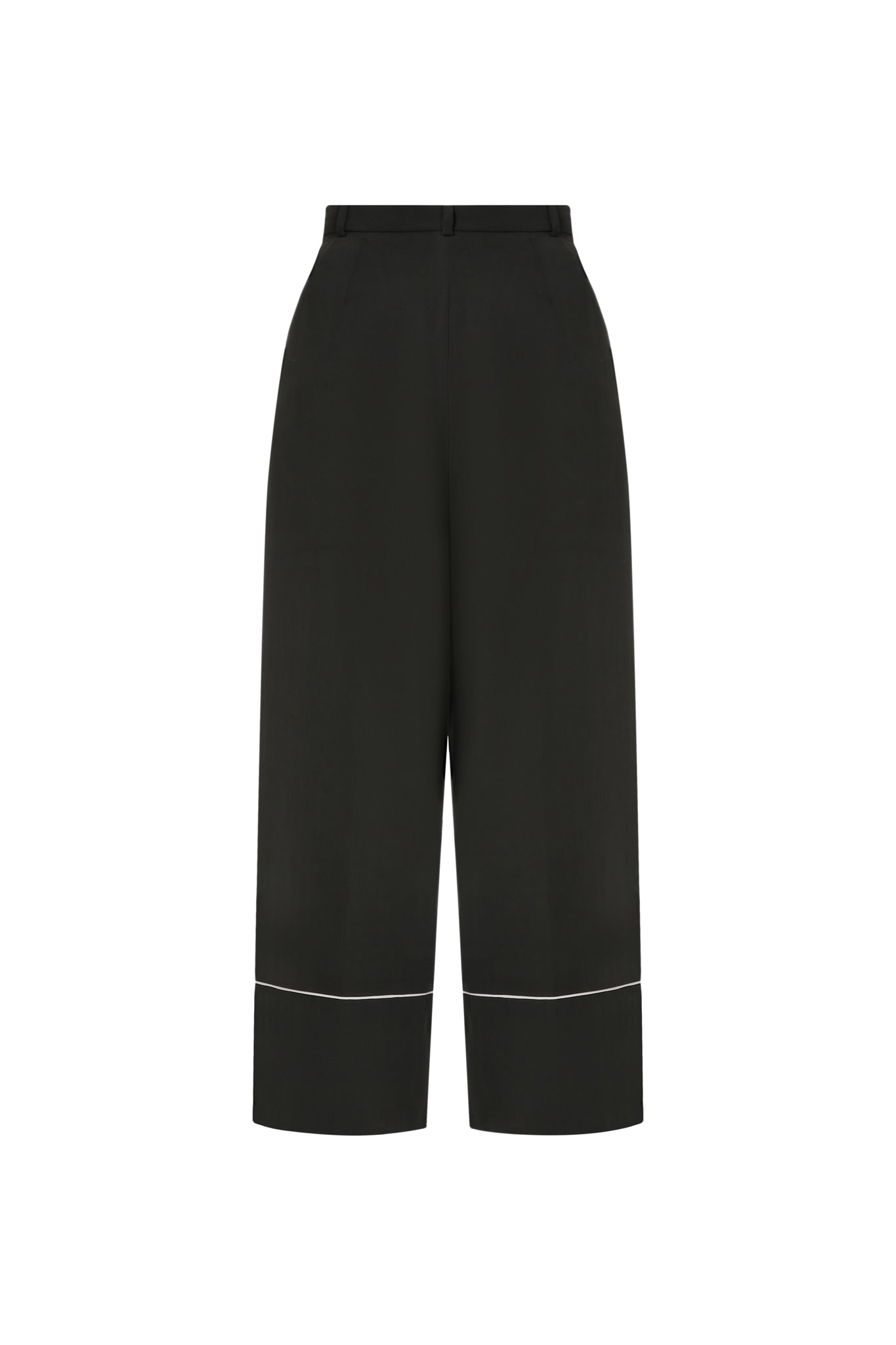 Pajama trousers with white piping