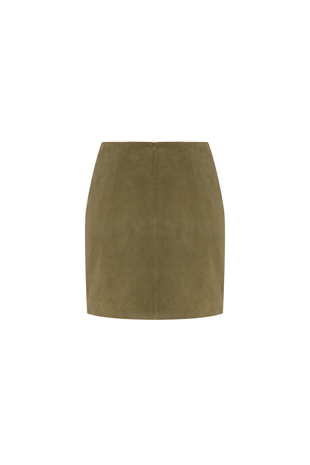 A-line suede mini skirt