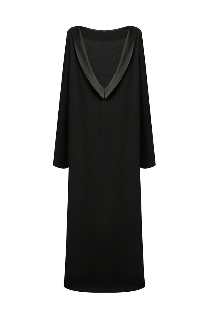Silk Maxi Open Back Dress