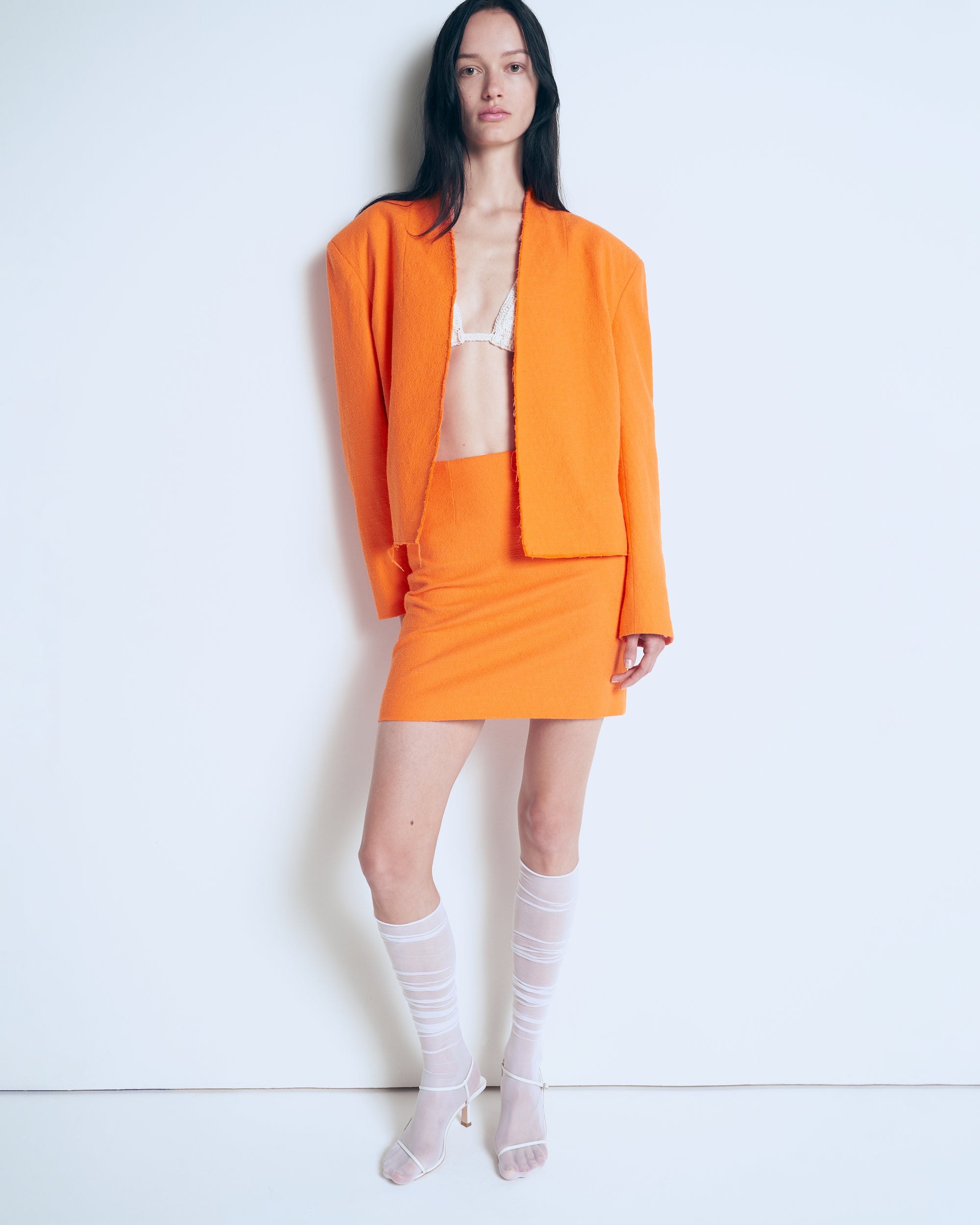 Cotton loose fit jacket