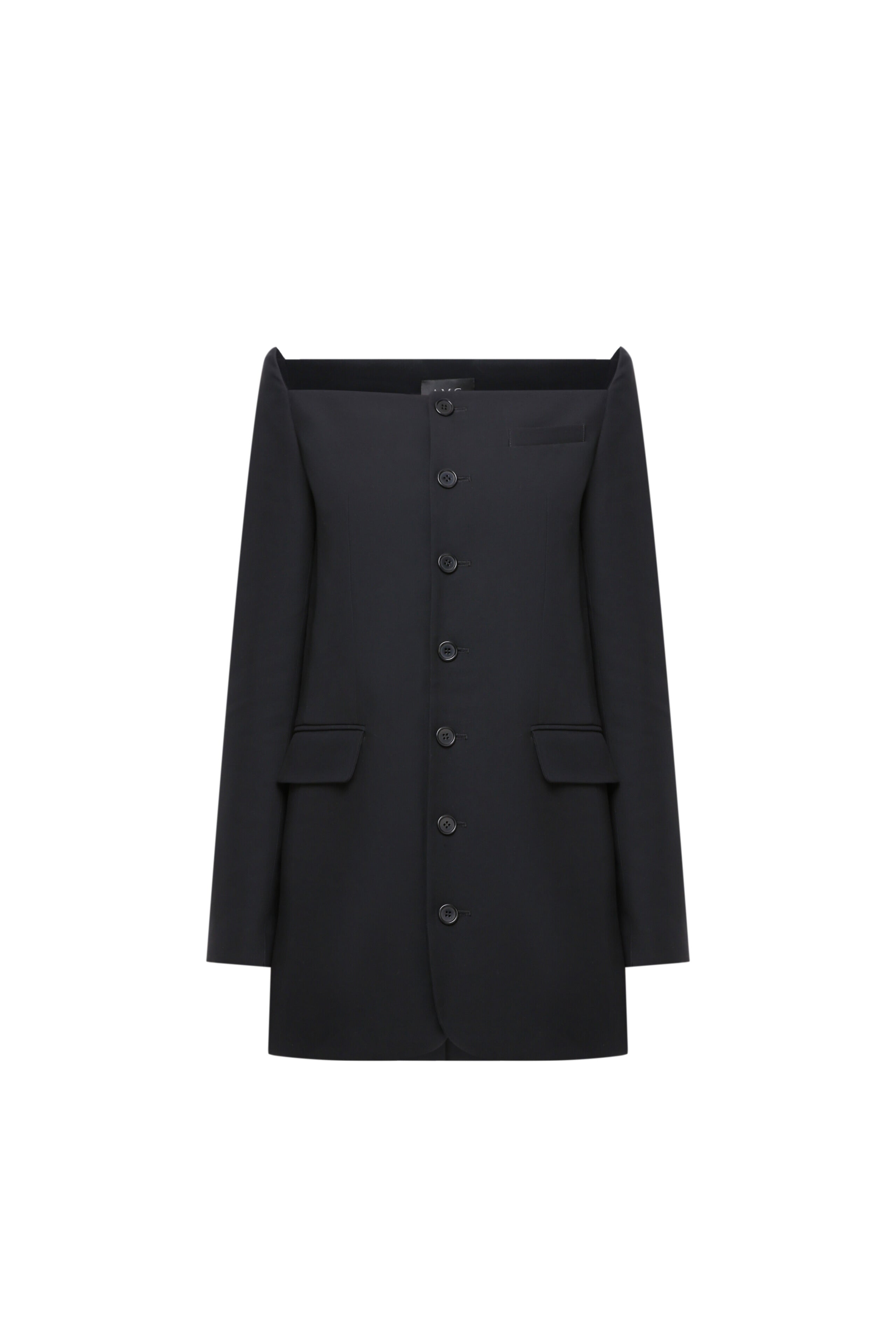 Blazer dress with buttons down the center