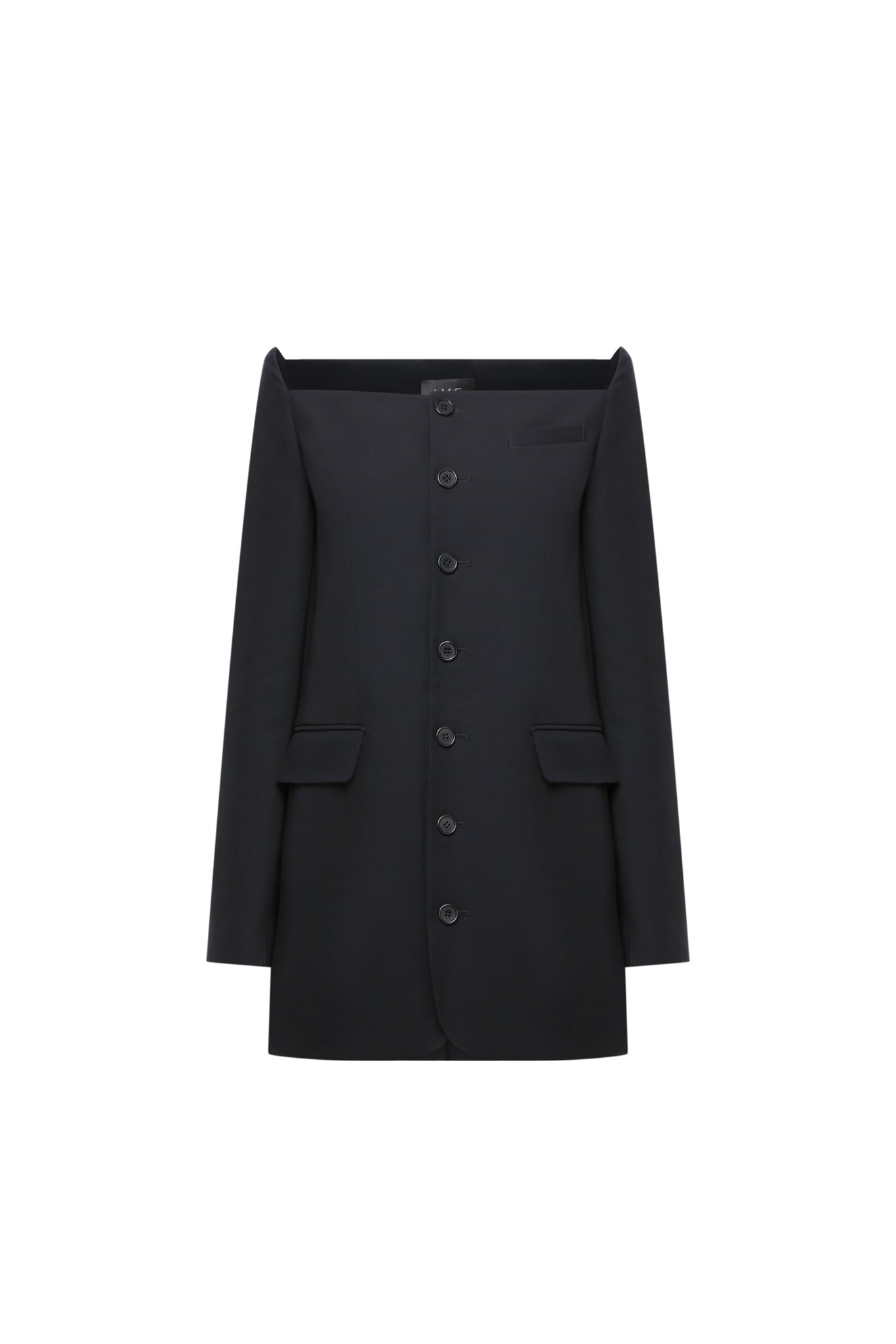 Blazer dress with buttons down the center