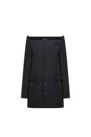 Blazer dress with buttons down the center