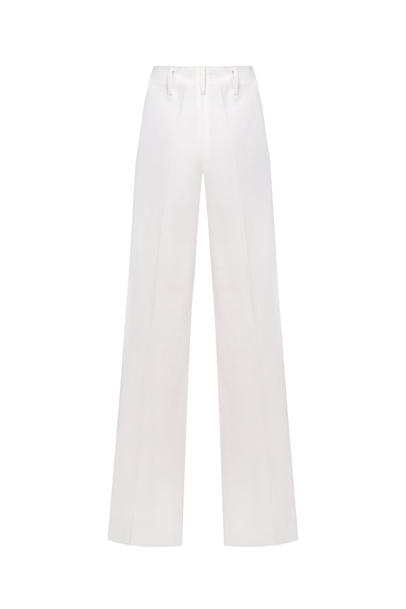 White trousers with black piping