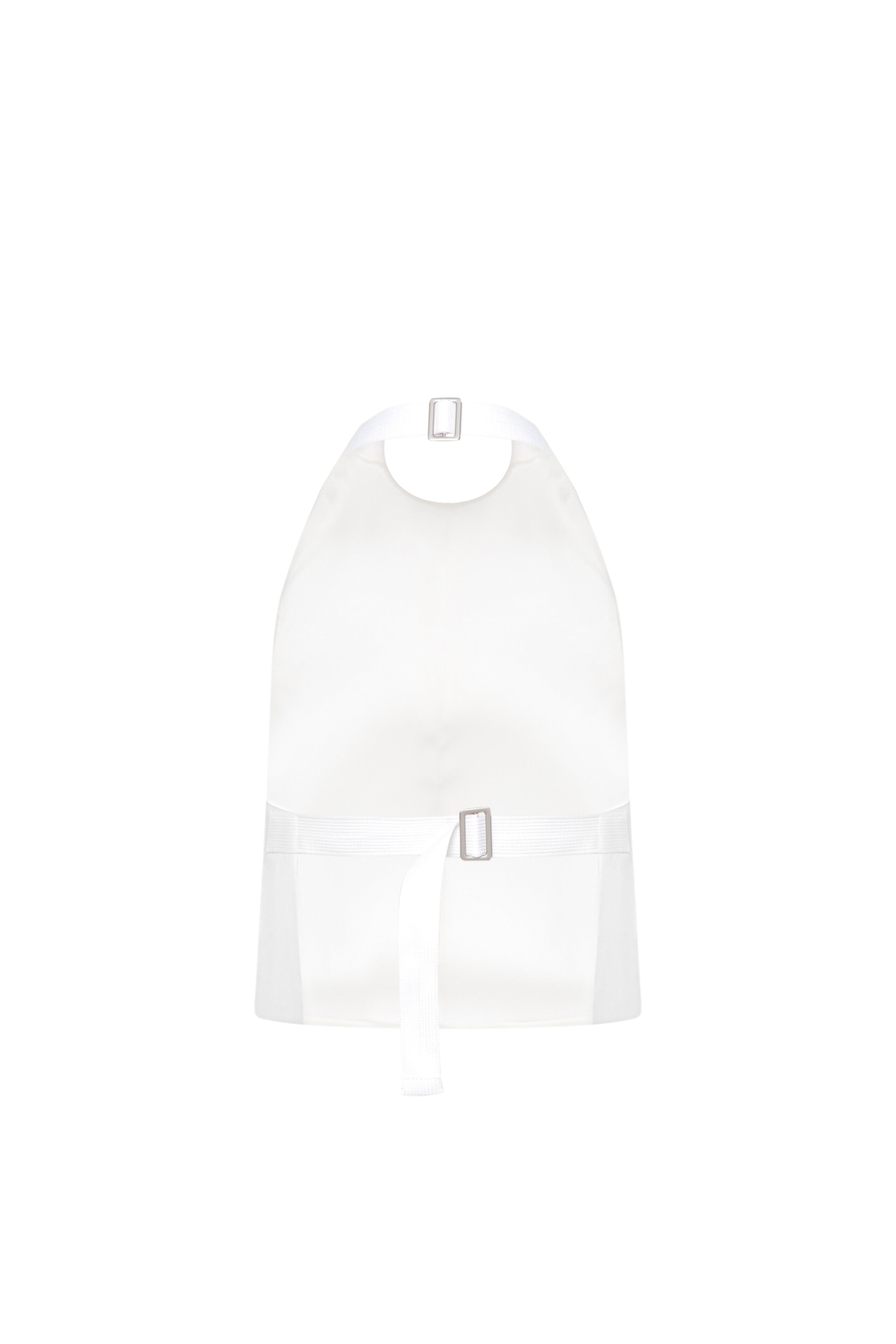 White tie top with buckle