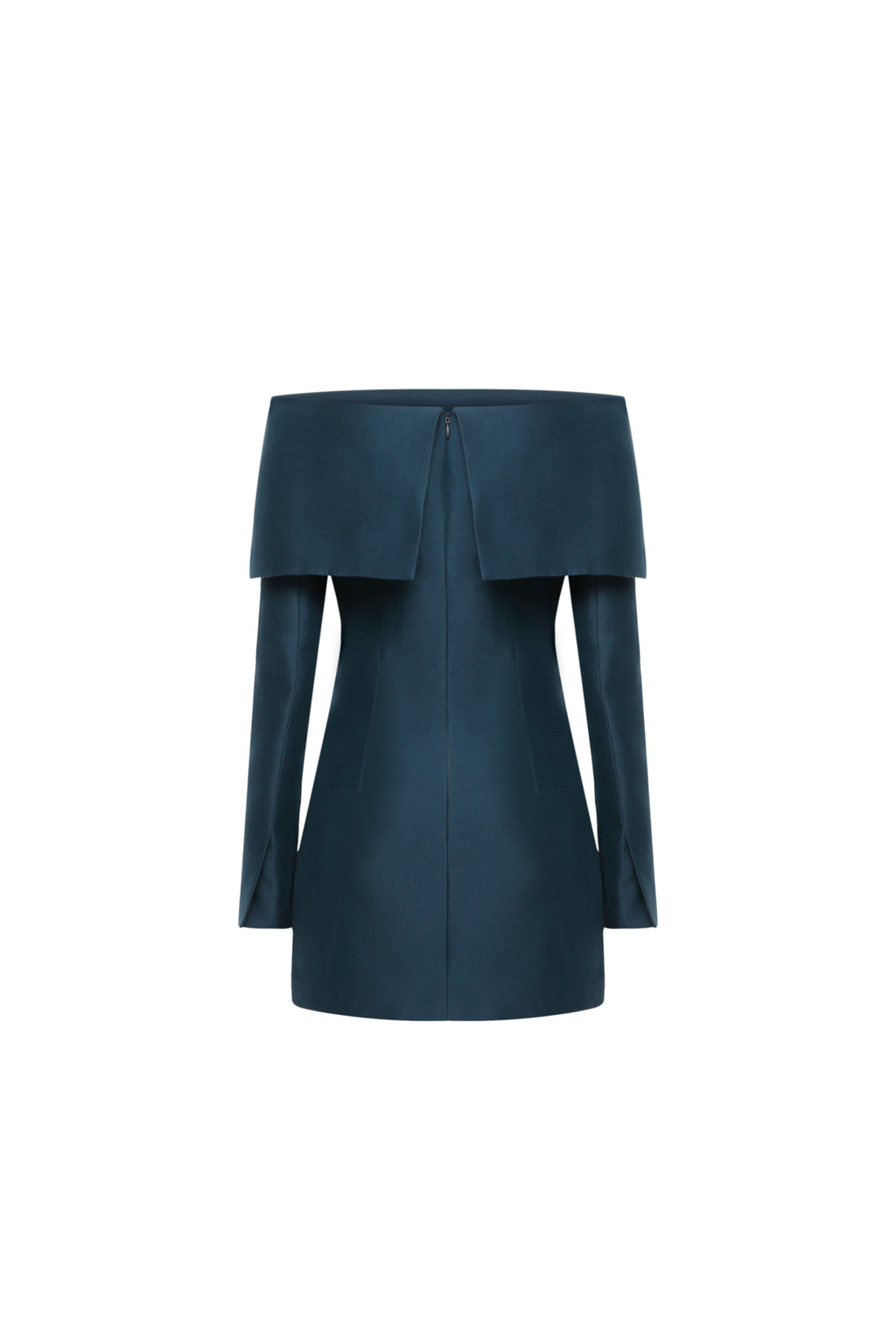 Large fold-down collar dress