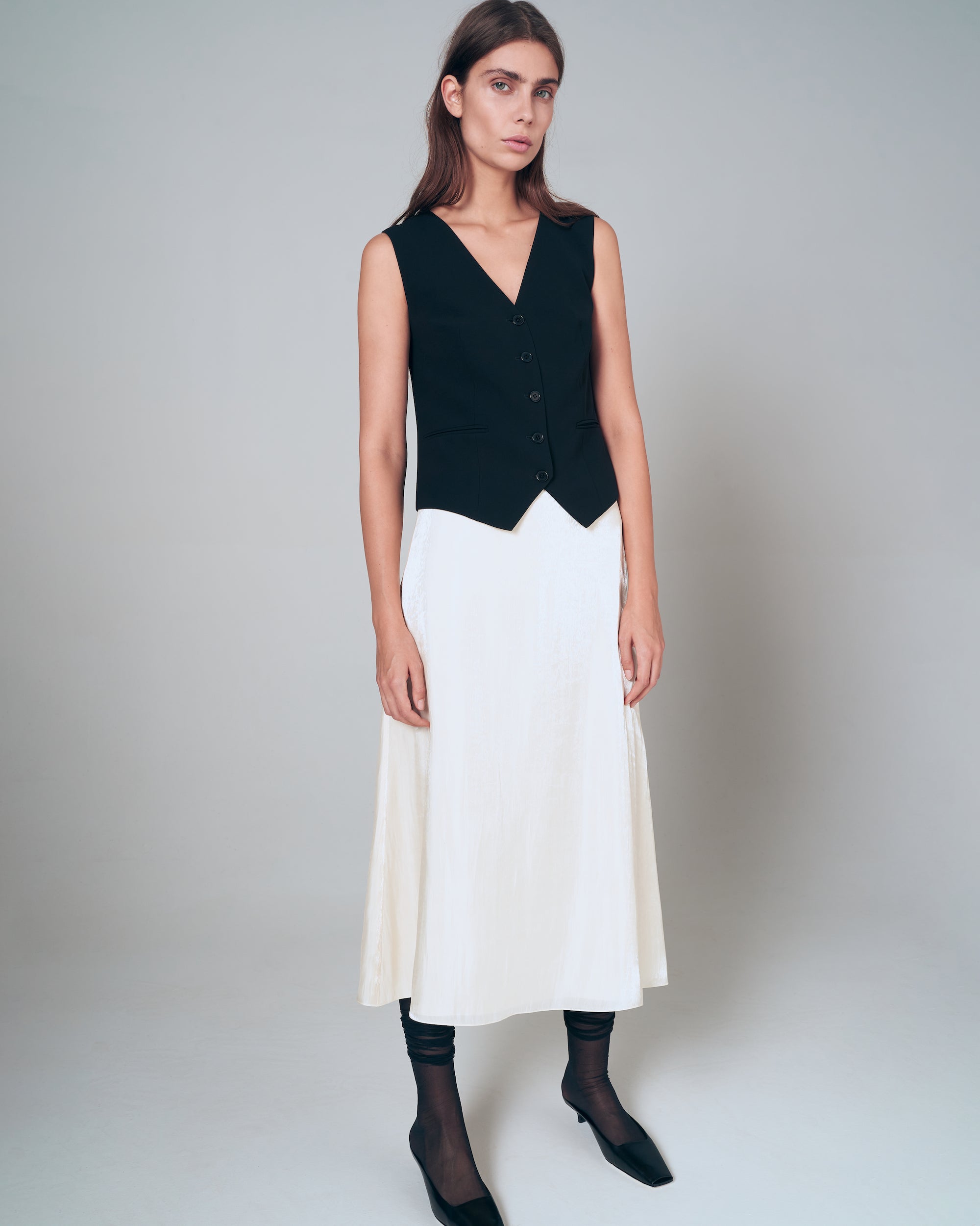 A-line midi skirt
