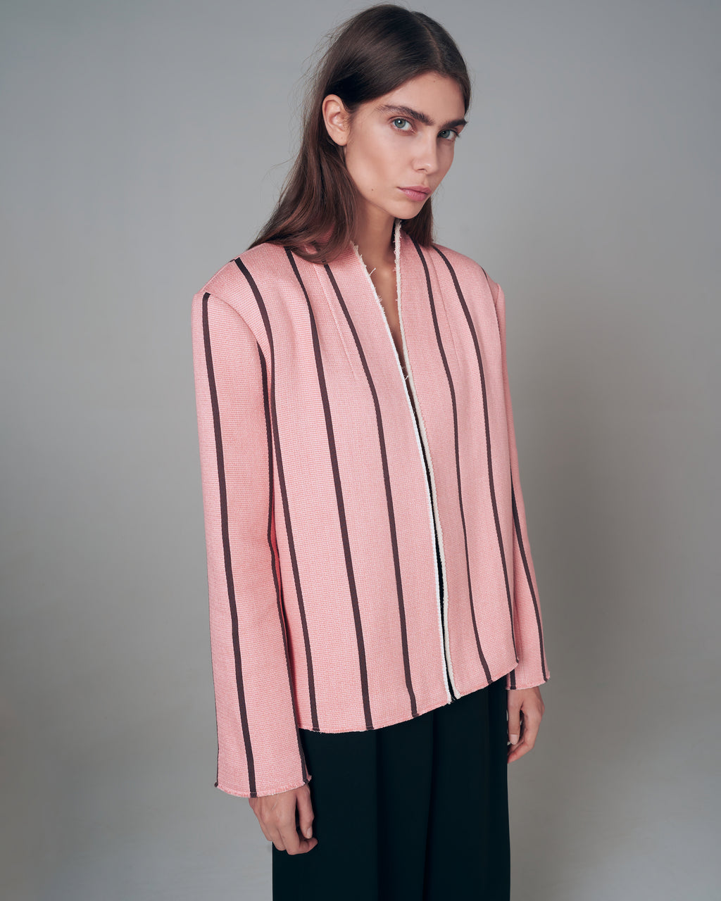 Cotton open cut jacket