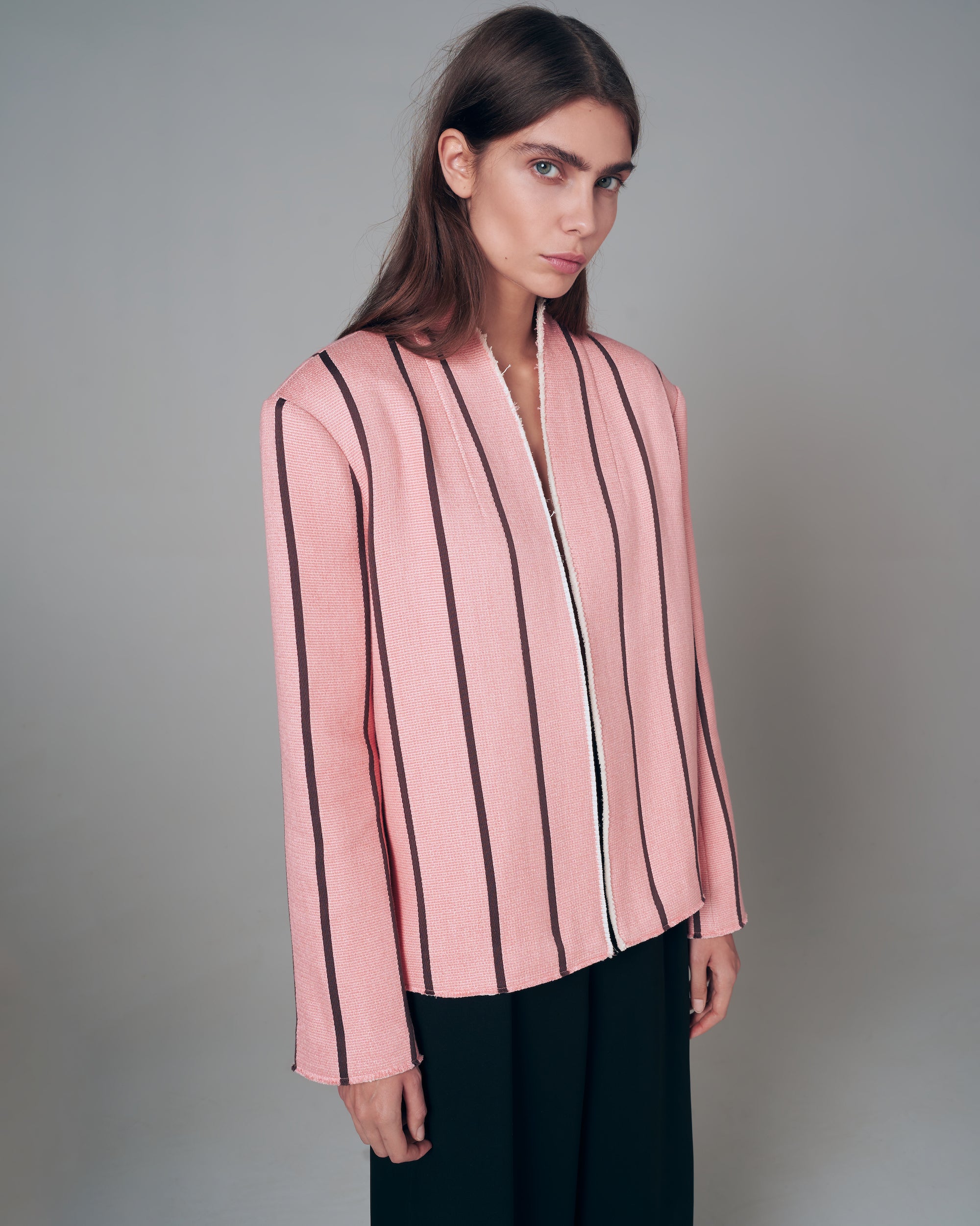 Cotton open cut jacket