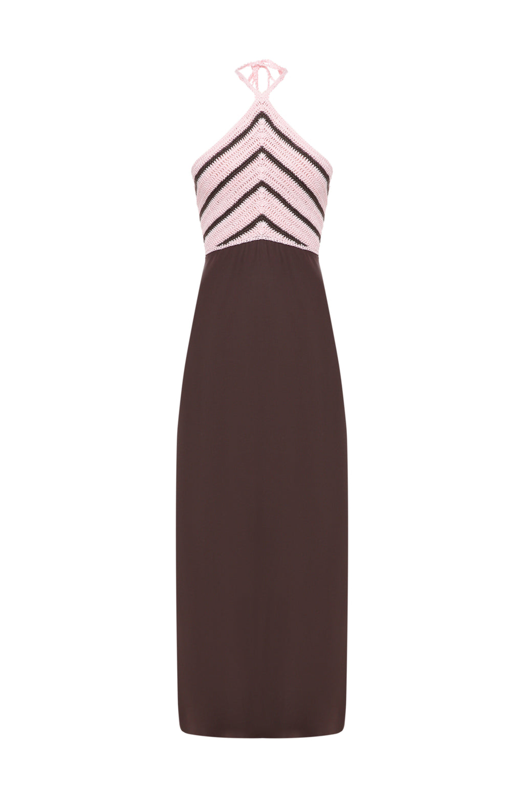 Dress with knitted top