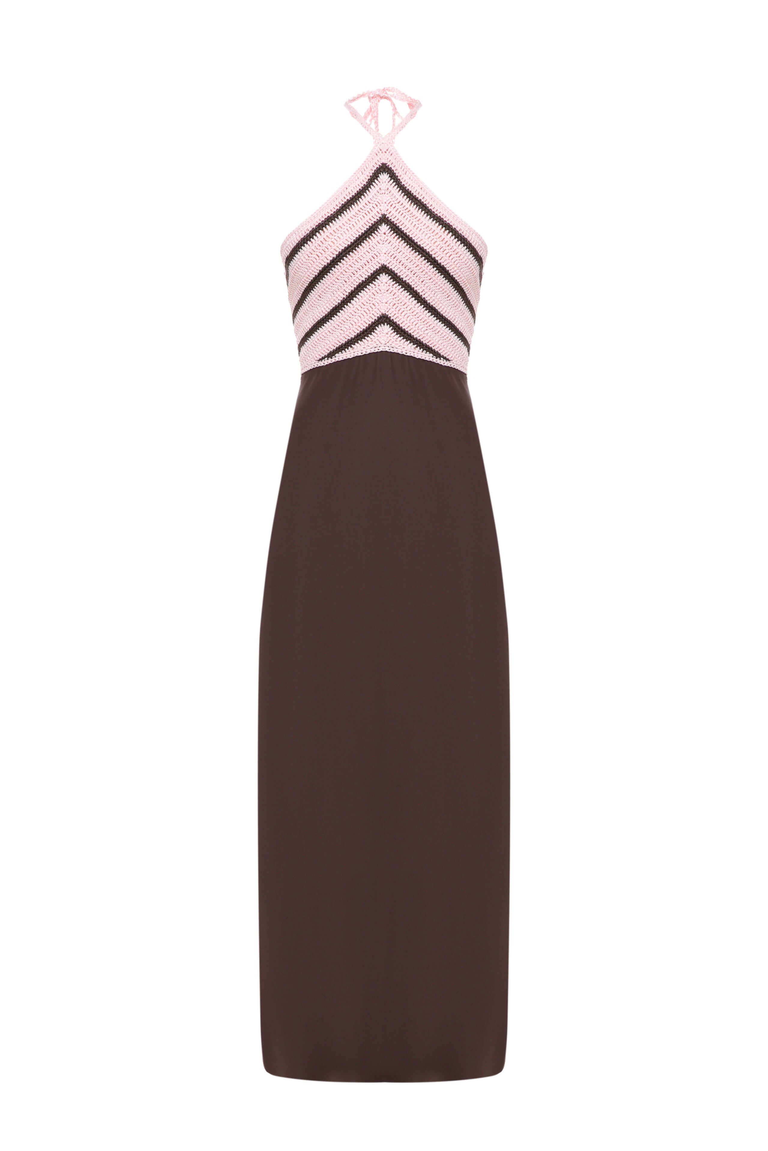 Dress with knitted top