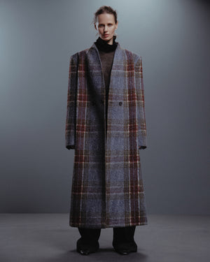 Wool Checked Coat