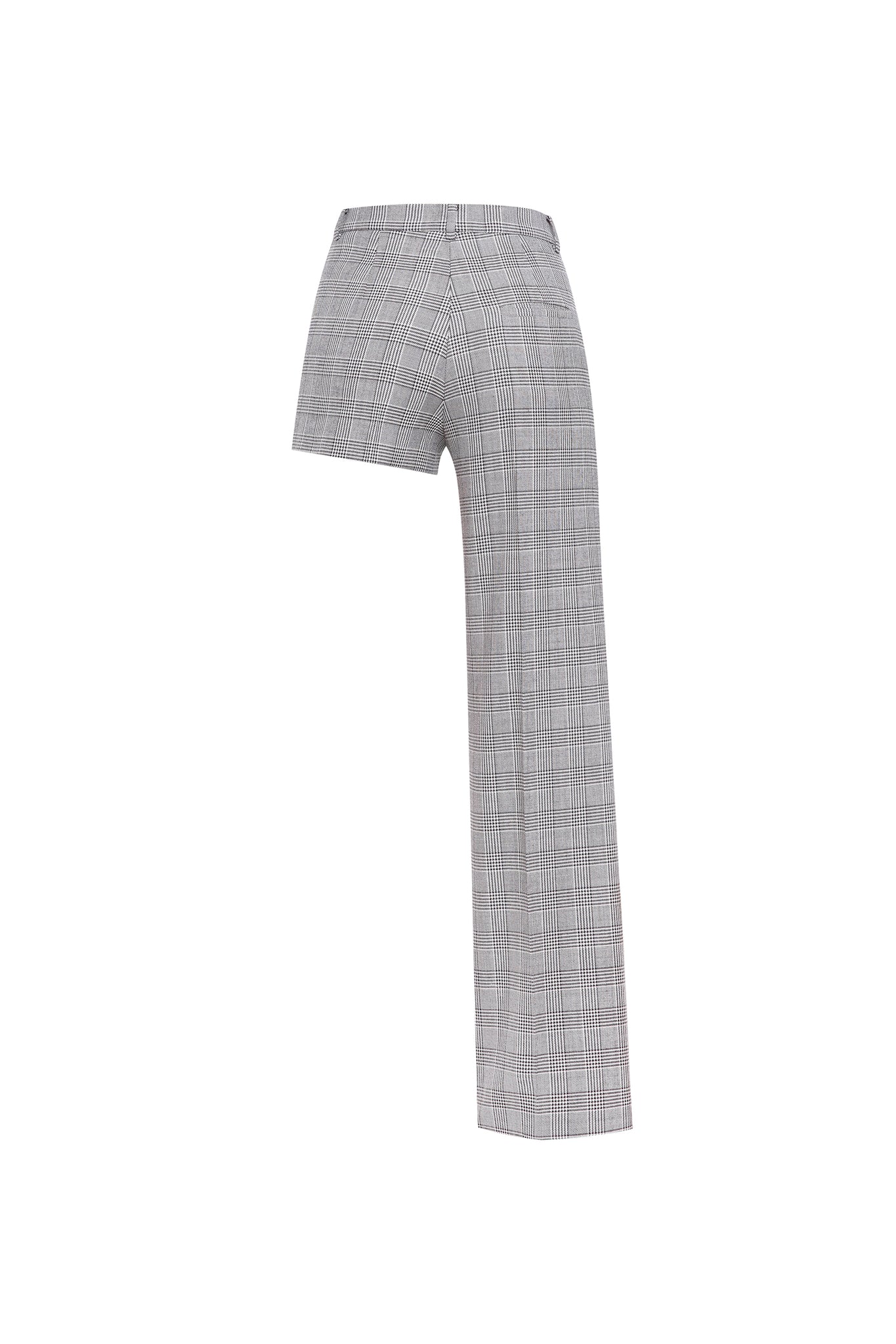 Asymmetric straight-leg pants