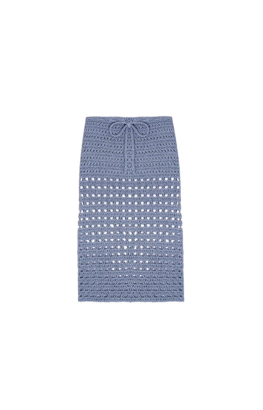Blue knitted skirt