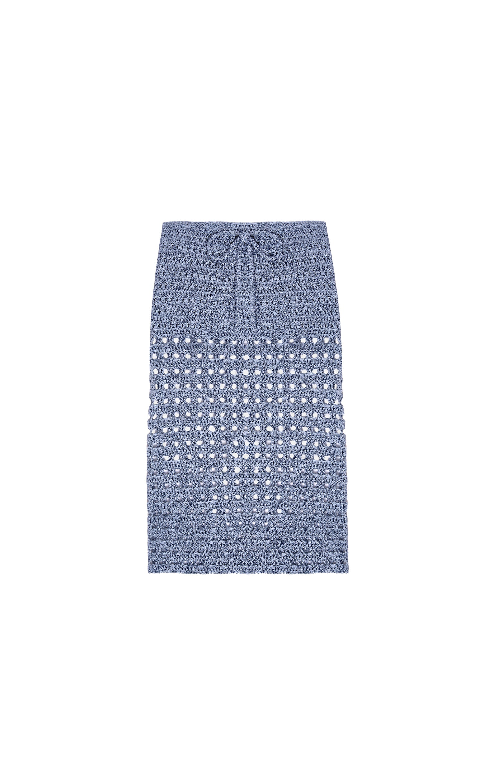 Blue knitted skirt