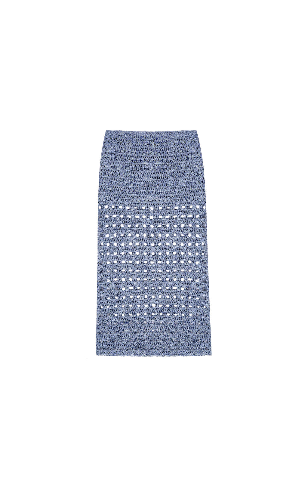 Blue knitted skirt