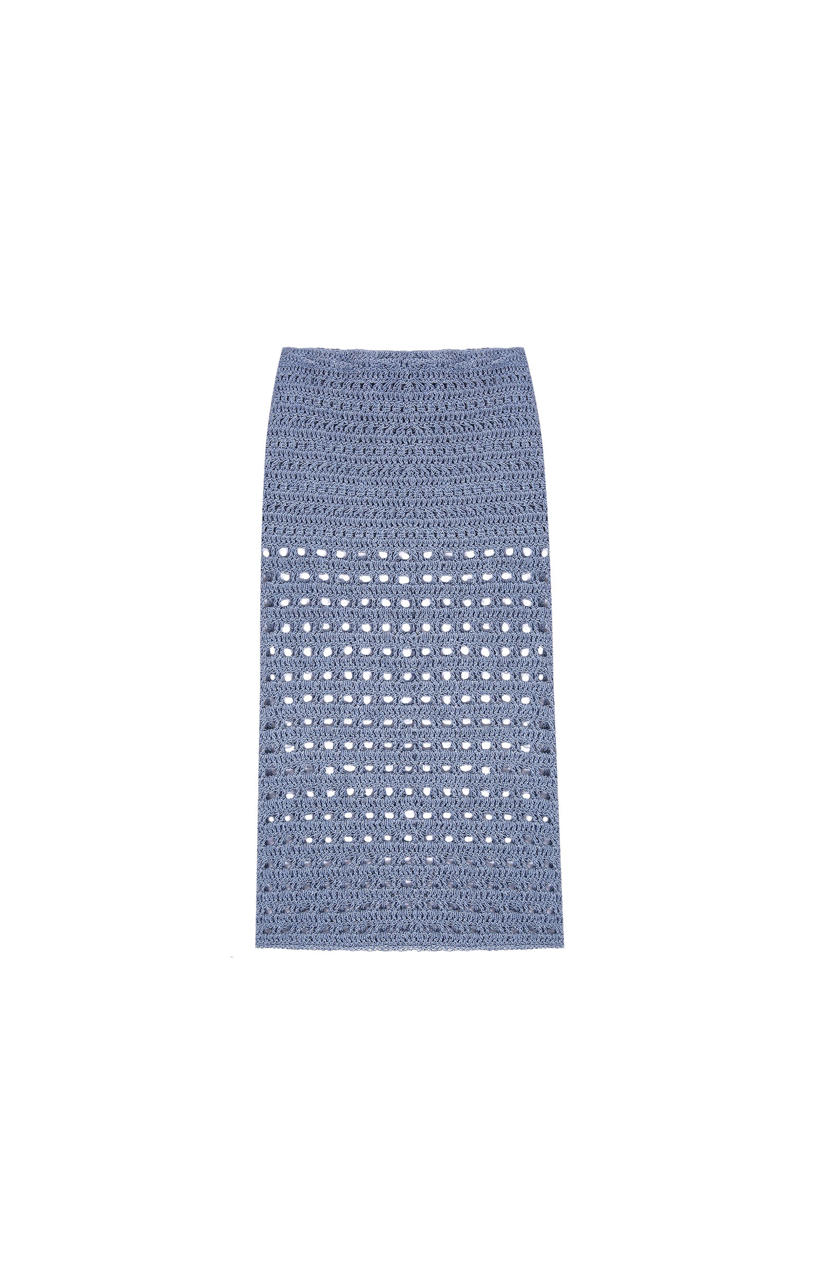 Blue knitted skirt