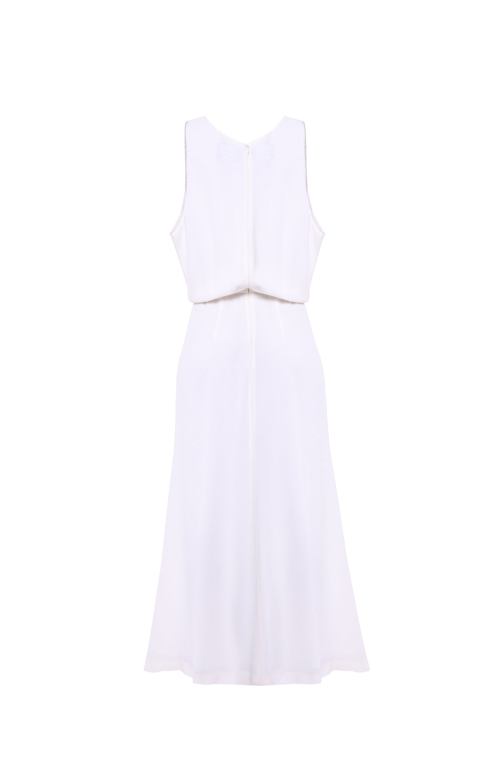 White midi dress