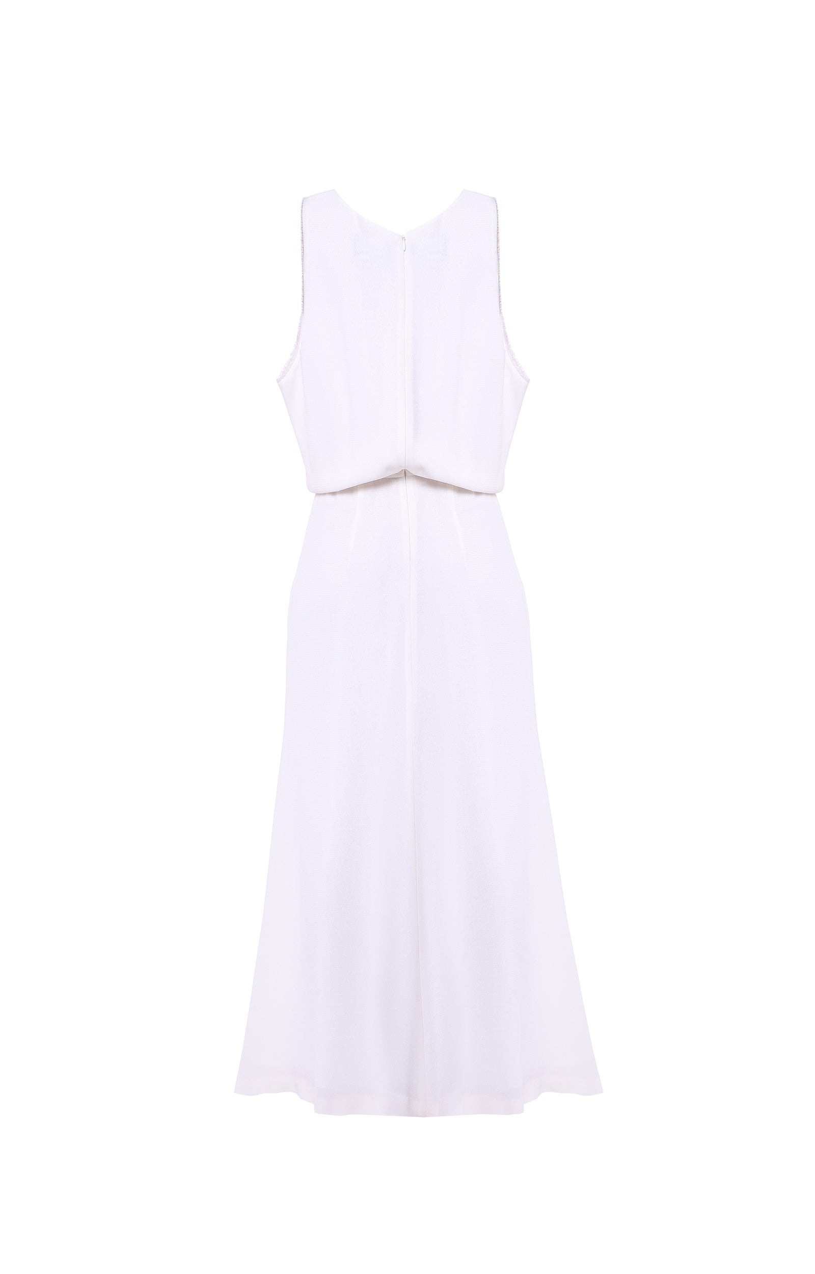 White midi dress