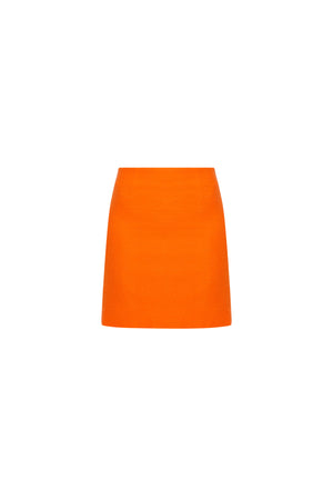 Straight cut mini skirt