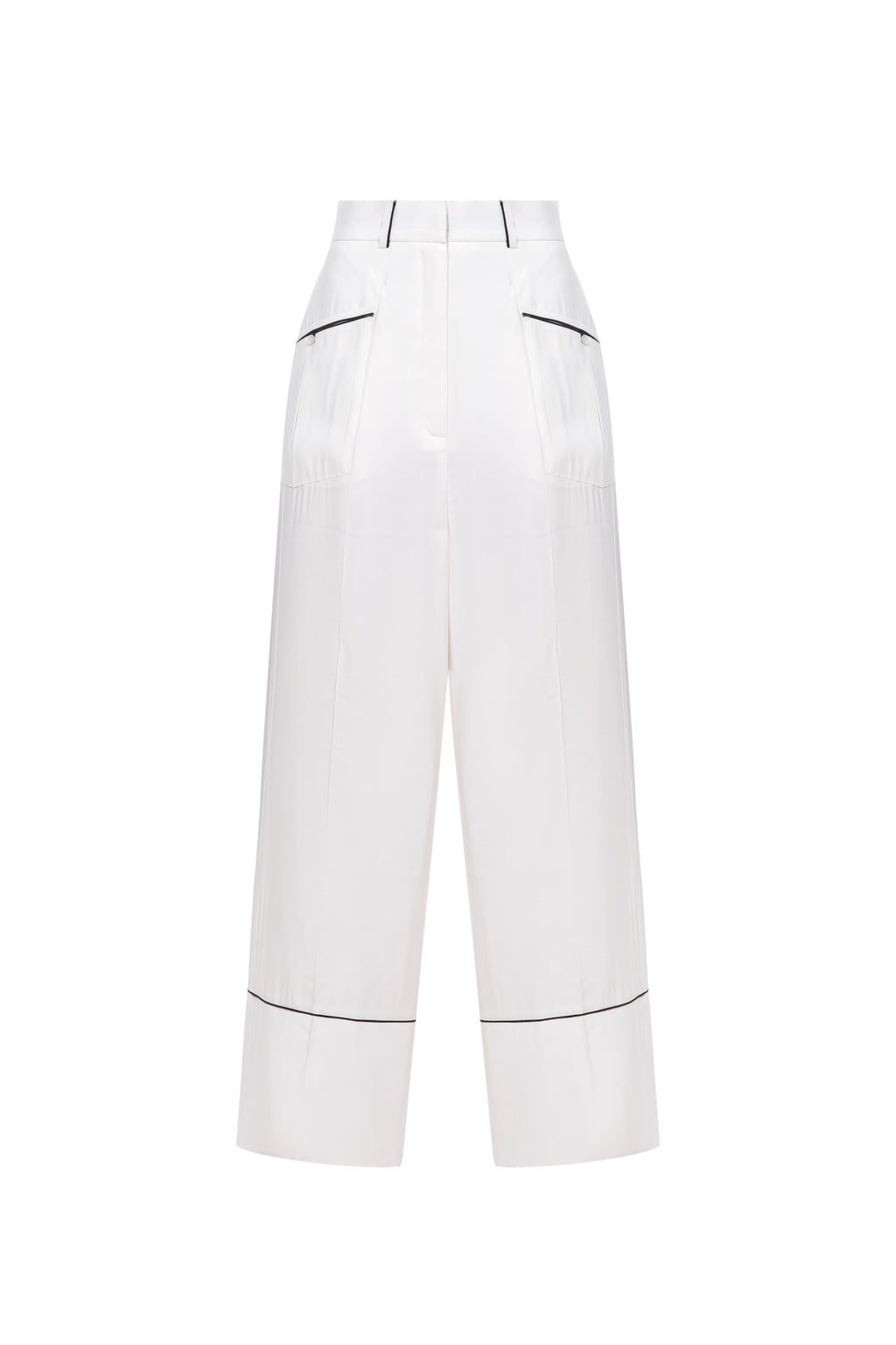 Pajama pants with black piping