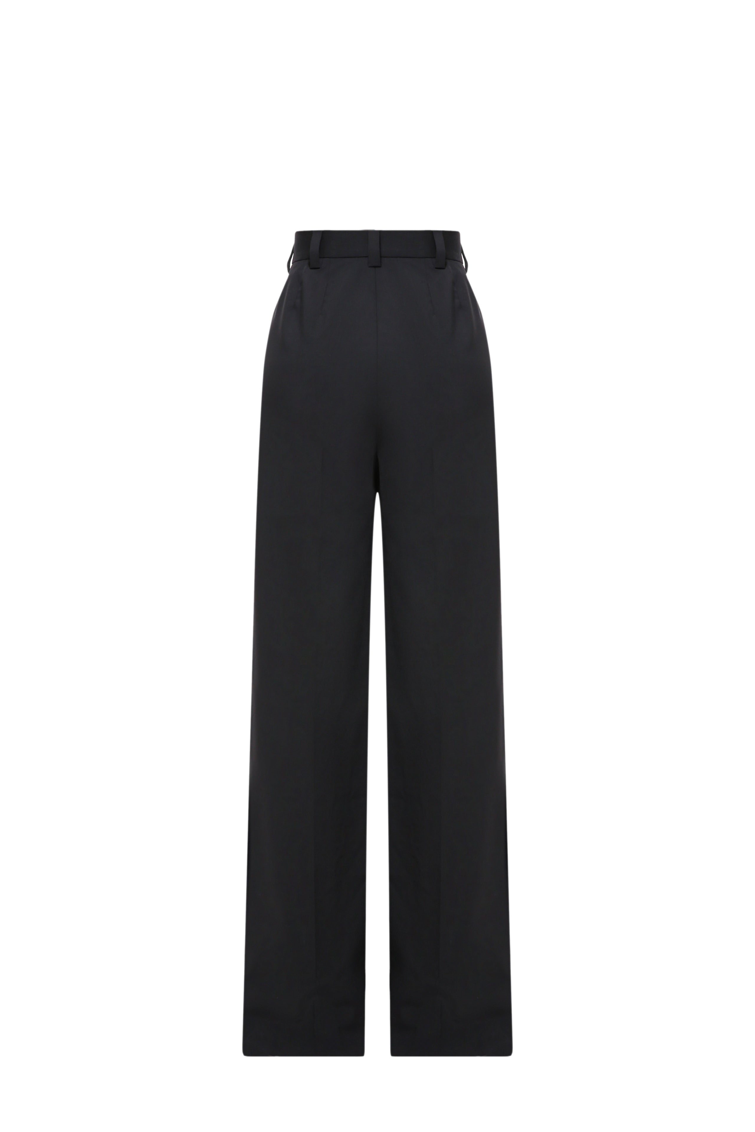 Trousers with white piping