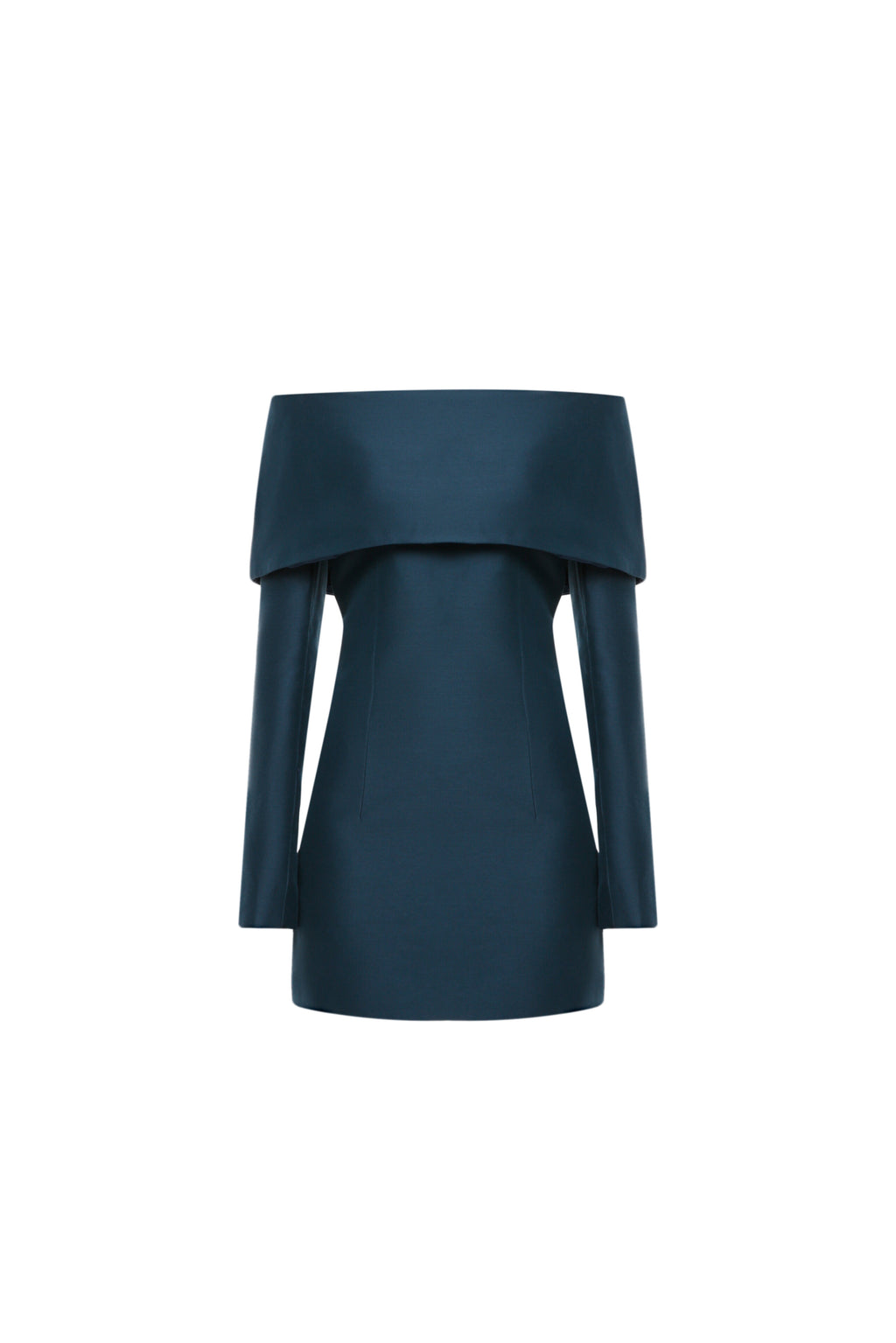 Large fold-down collar dress