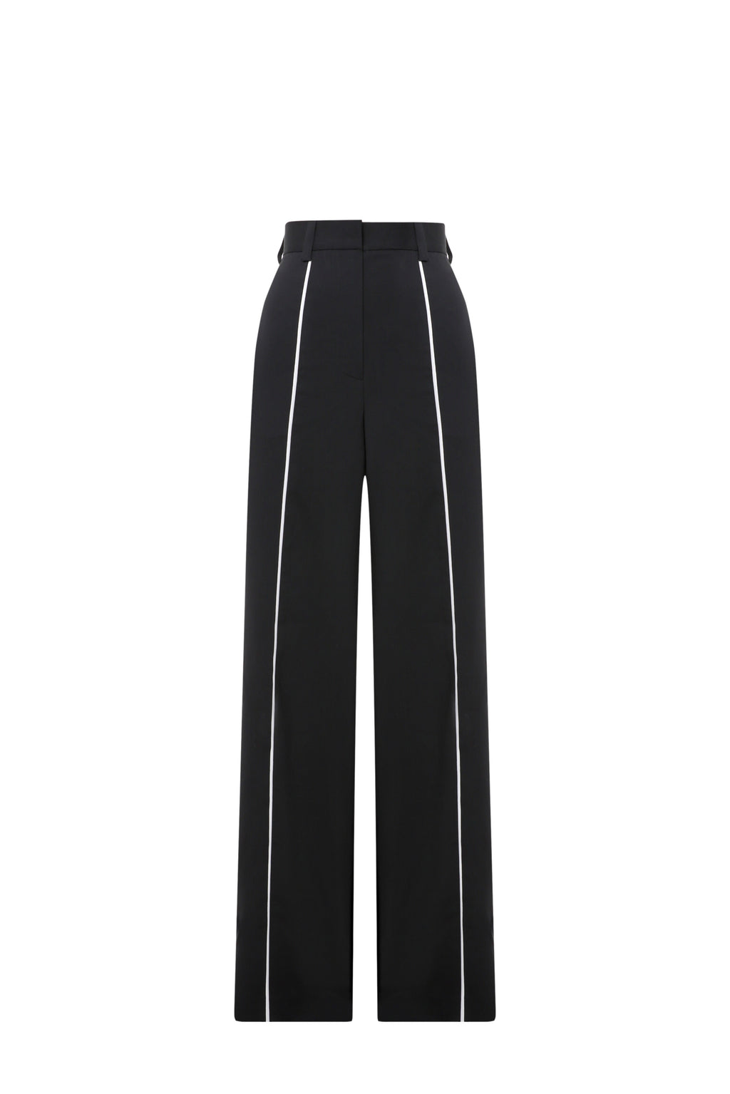 Trousers with white piping