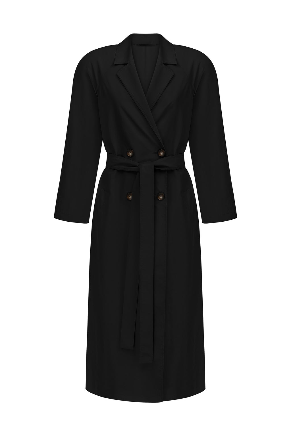 Belted trench coat