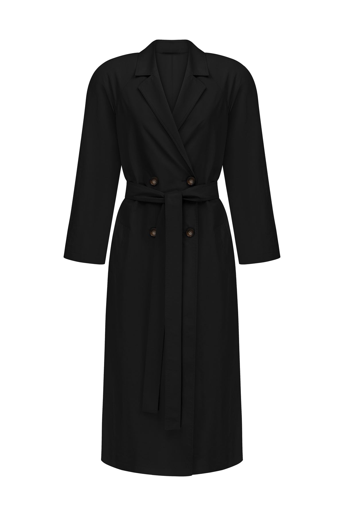 Belted trench coat