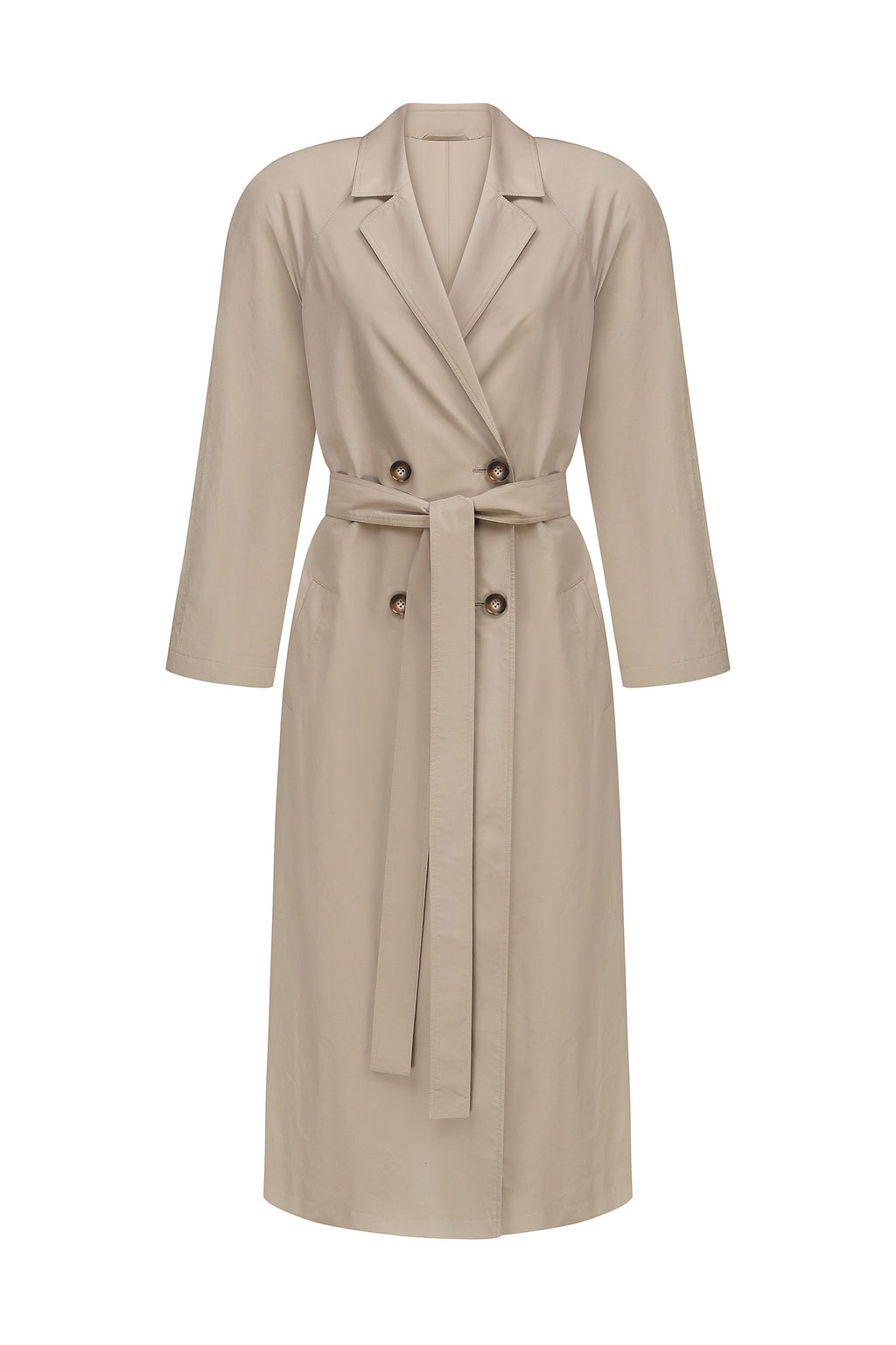 Belted trench coat