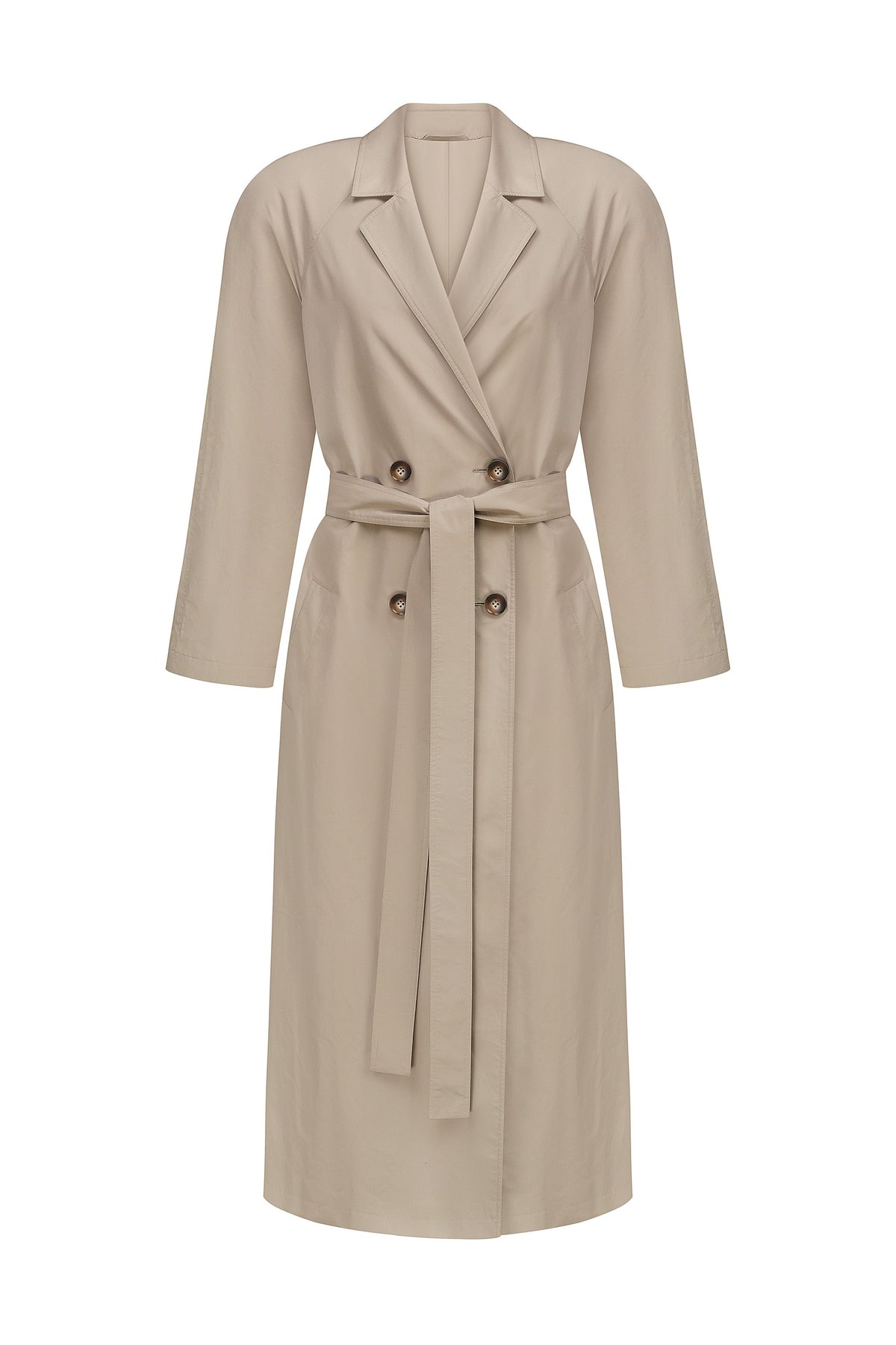 Belted trench coat