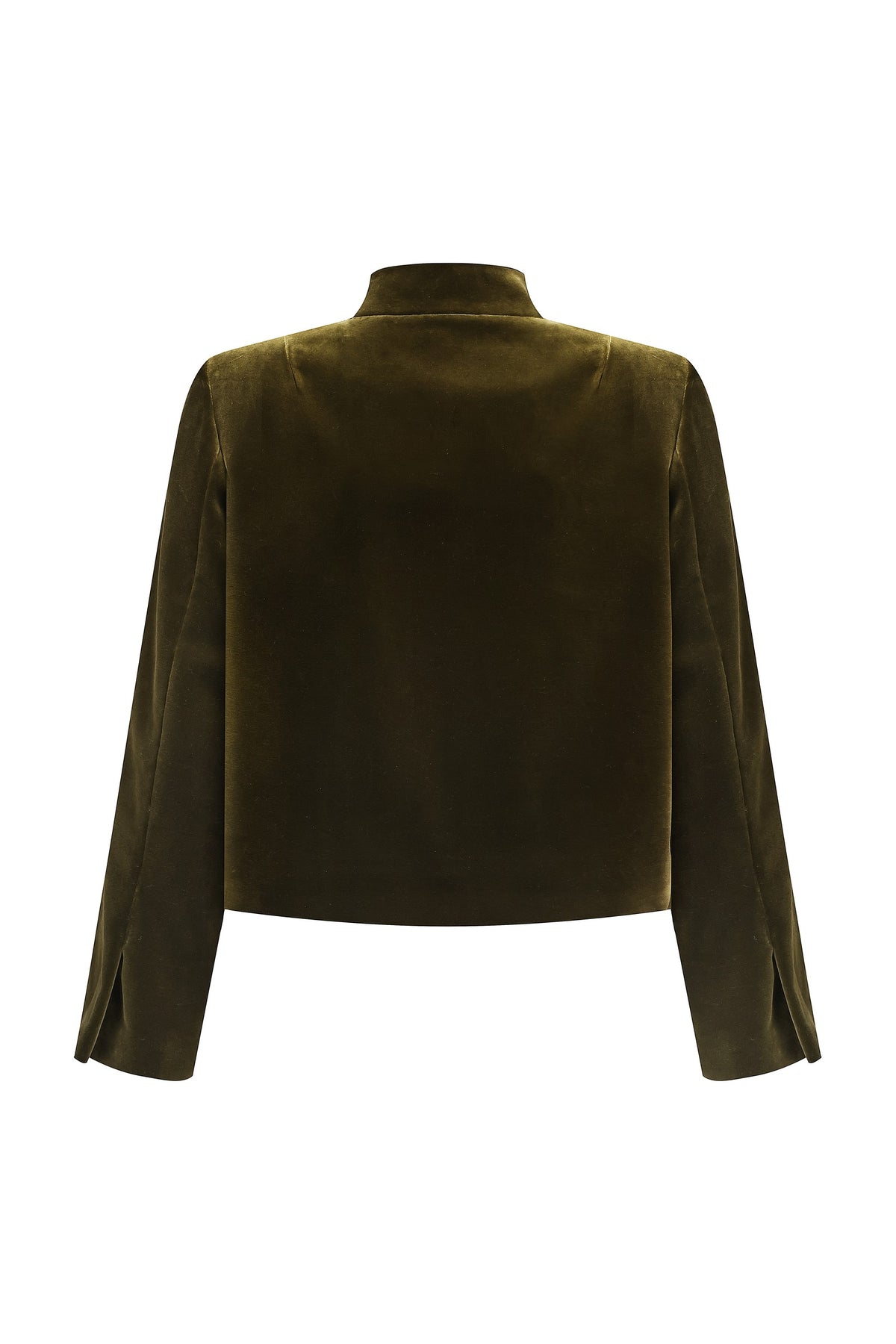 Frog-closure velvet jacket