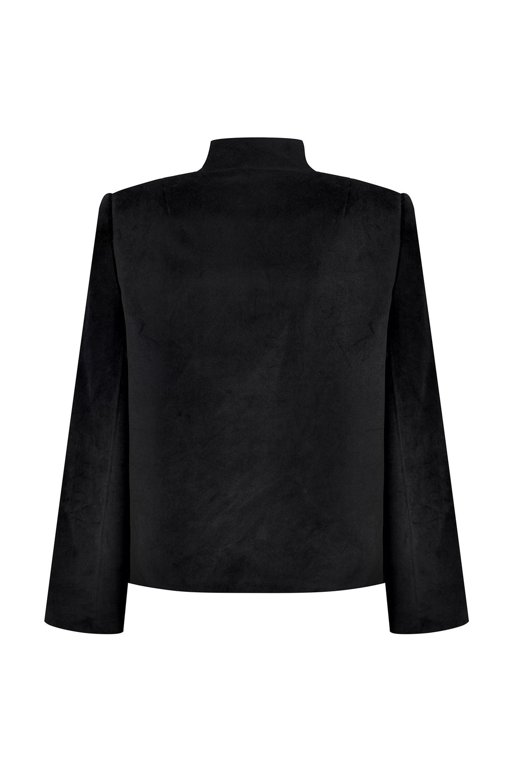 Frog-closure velvet jacket