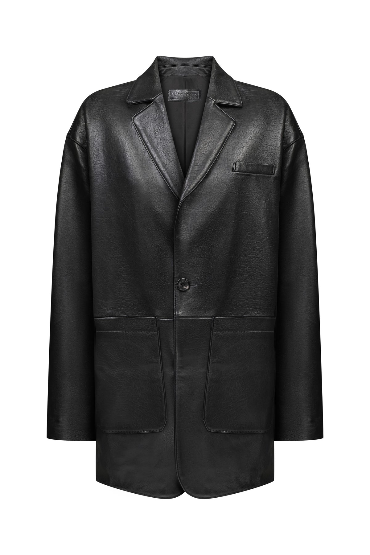 Oversized leather blazer