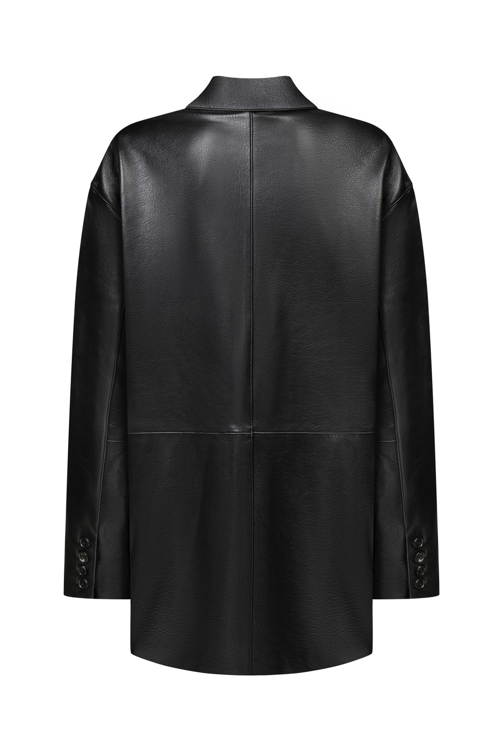 Oversized leather blazer