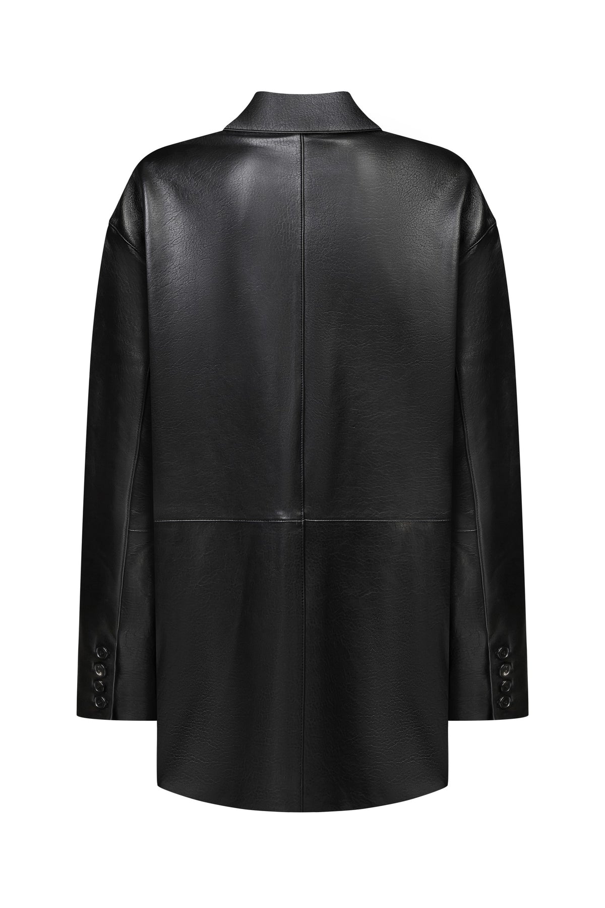Oversized leather blazer